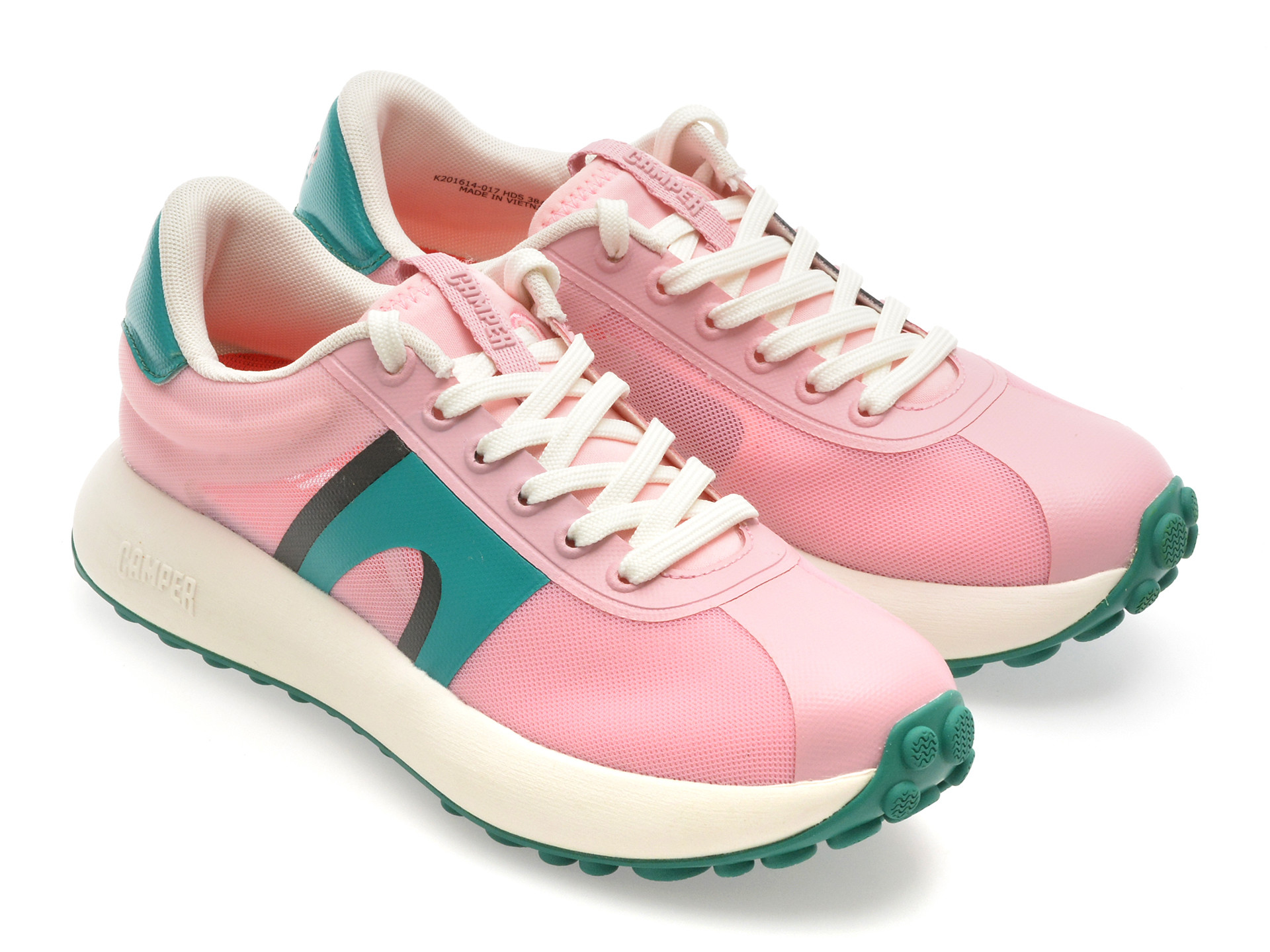 Pantofi sport CAMPER roz, PELOTAS, din material textil