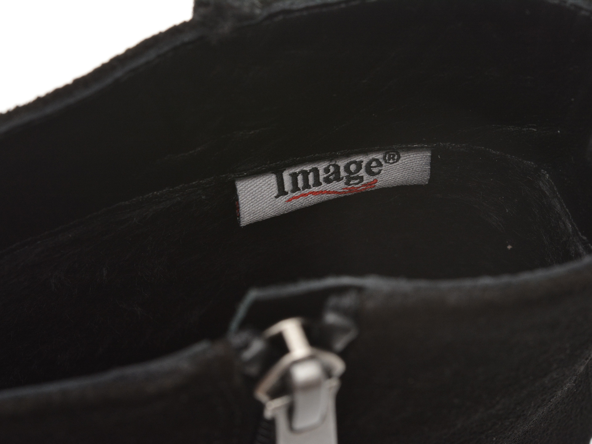 Ghete IMAGE negre, 208300, din piele intoarsa