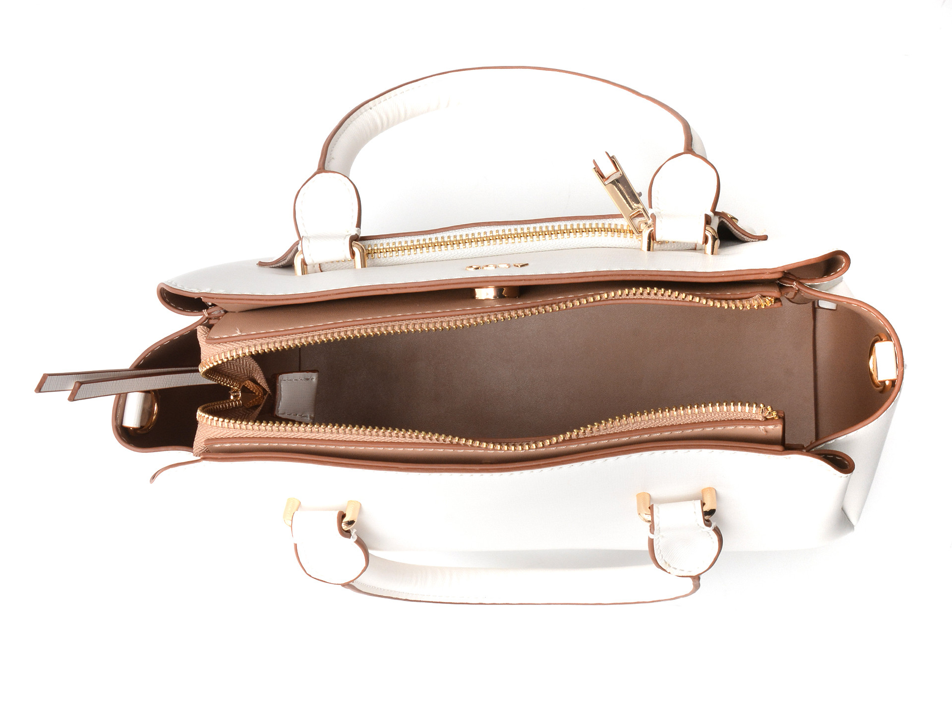 Geanta ALDO alba, KEDERASEAN 100, din piele ecologica