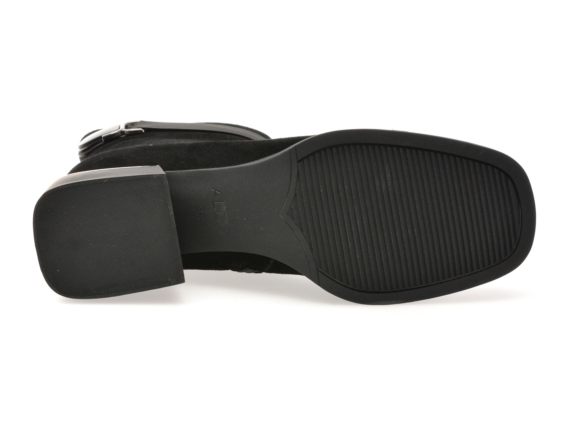 Ghete ALDO negre, AT05, din piele intoarsa