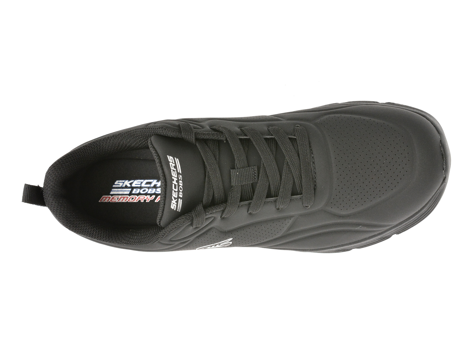 Pantofi sport SKECHERS negri, BOBS B FLEX LO, din piele ecologica