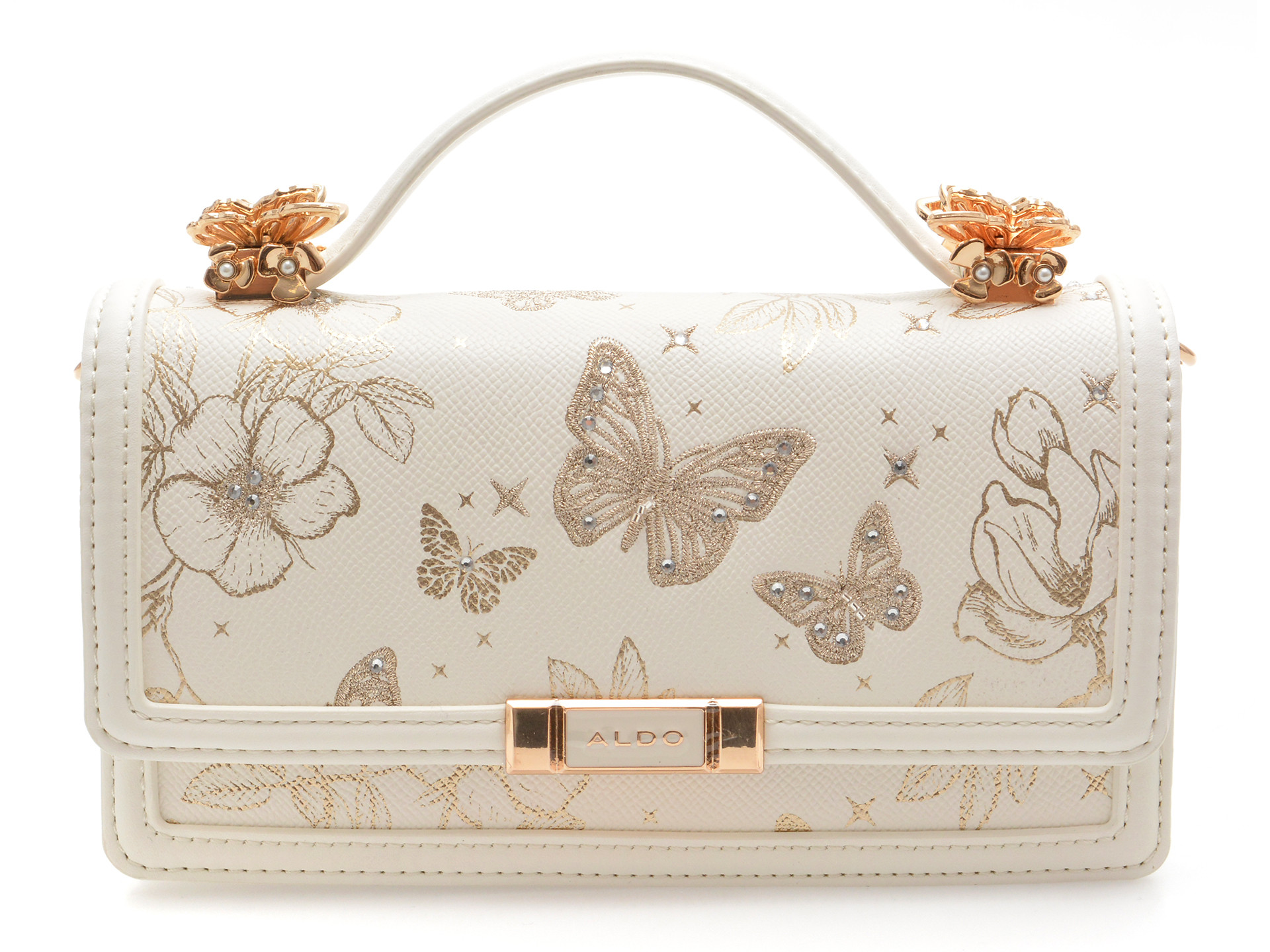 Geanta ALDO alba, CHARISMA 270, din piele ecologica