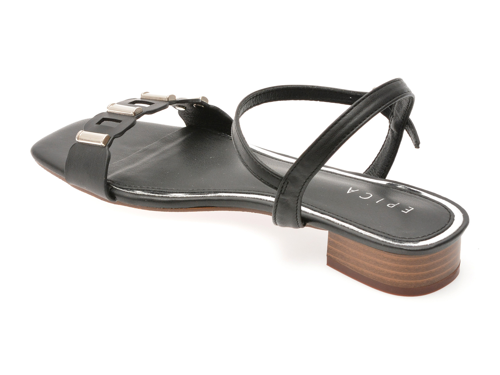 Sandale EPICA negre, 82962, din piele ecologica