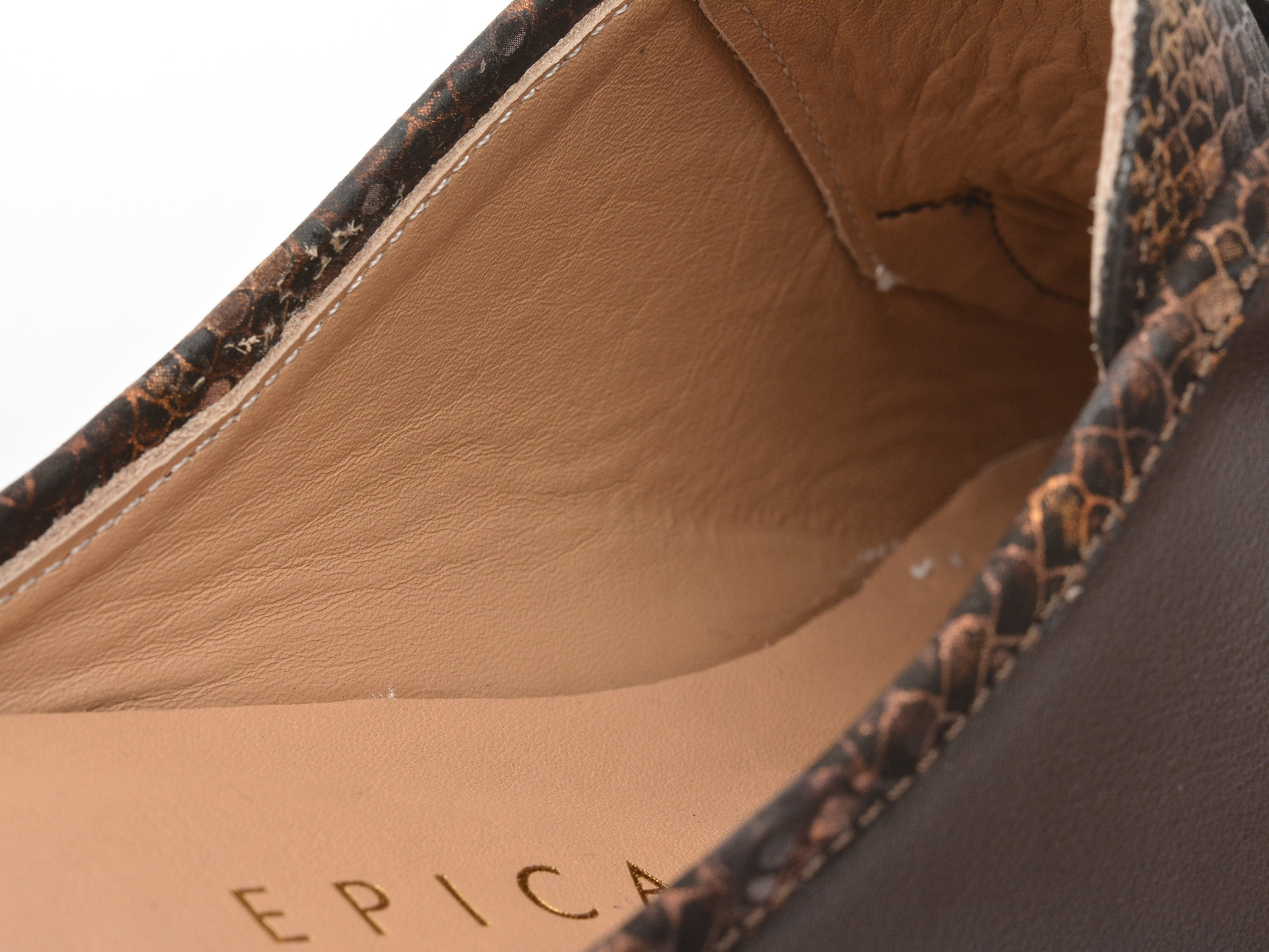 Papuci EPICA negri, 241Y100, din piele naturala