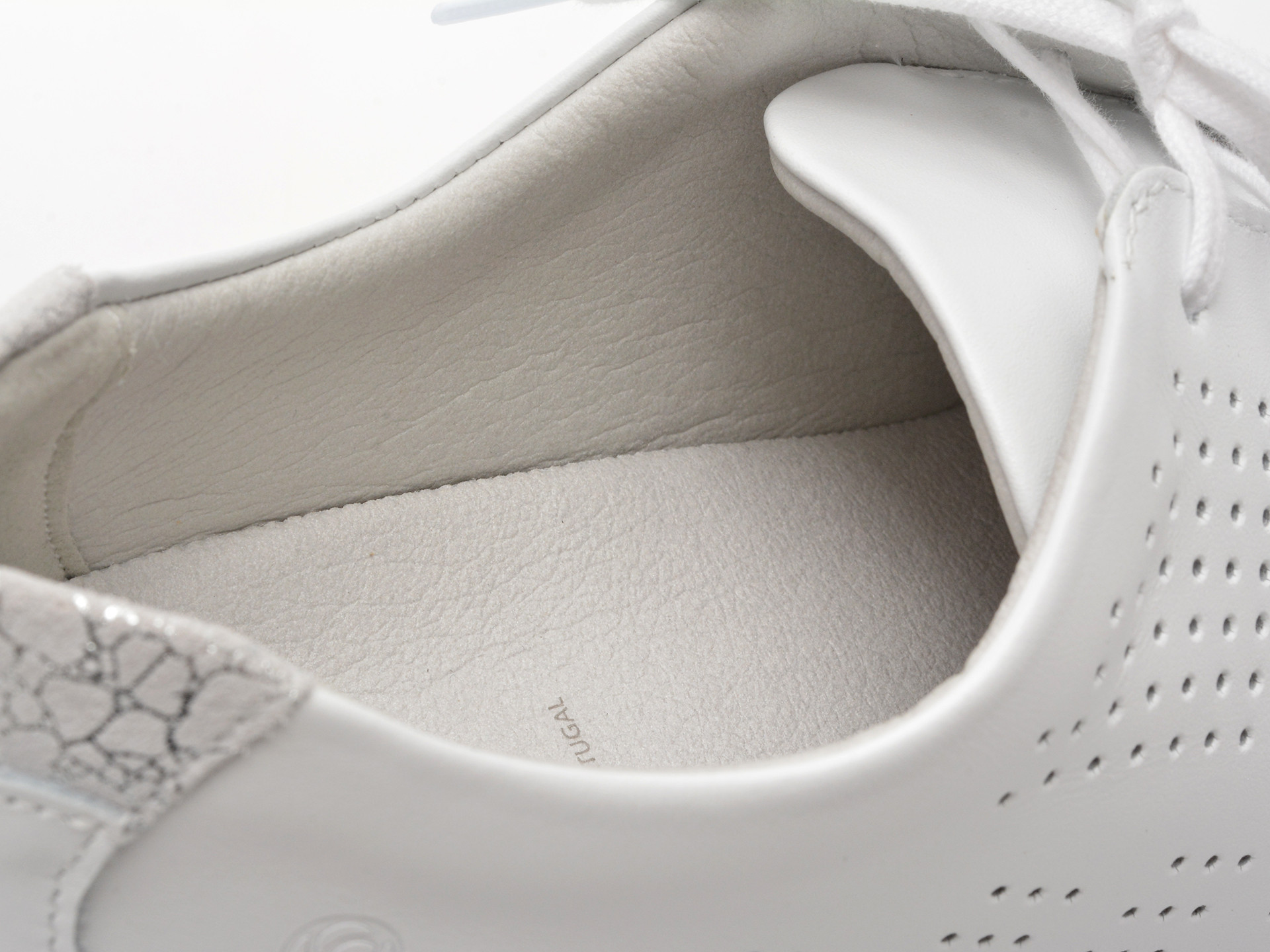 Pantofi SUAVE albi, OXFORD, din piele naturala