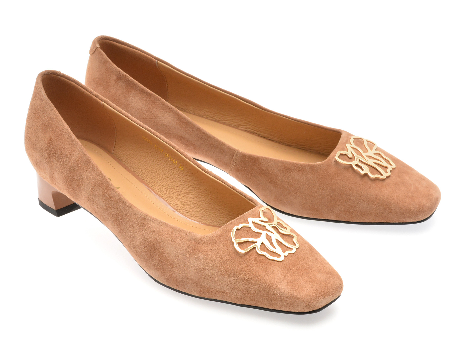 Balerini EPICA maro, 502807, din piele intoarsa