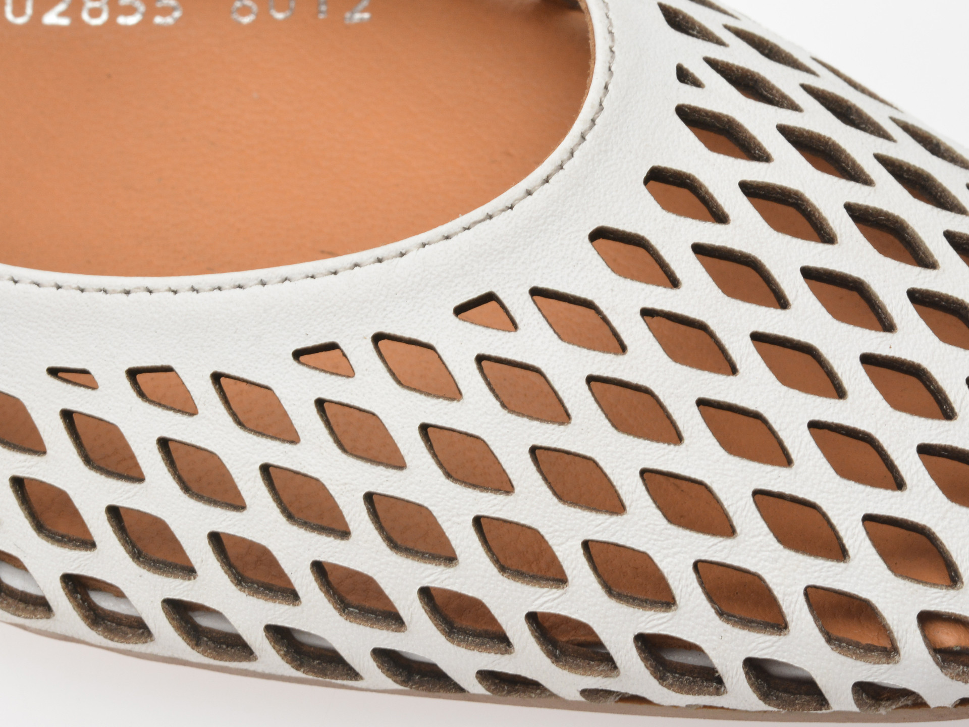 Balerini EPICA albi, 3512455, din piele naturala