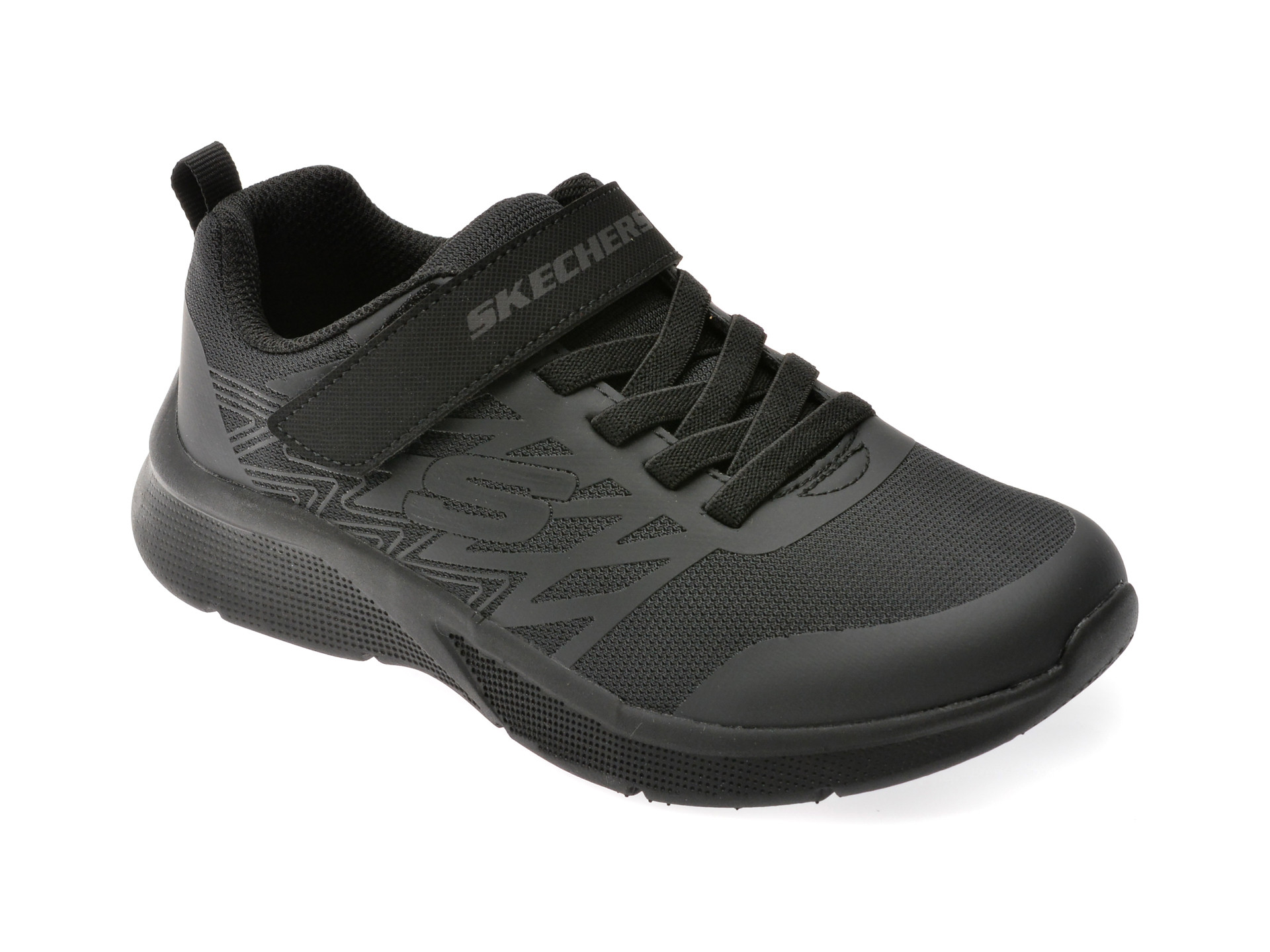 Pantofi sport SKECHERS negri, MICROSPEC, din material textil