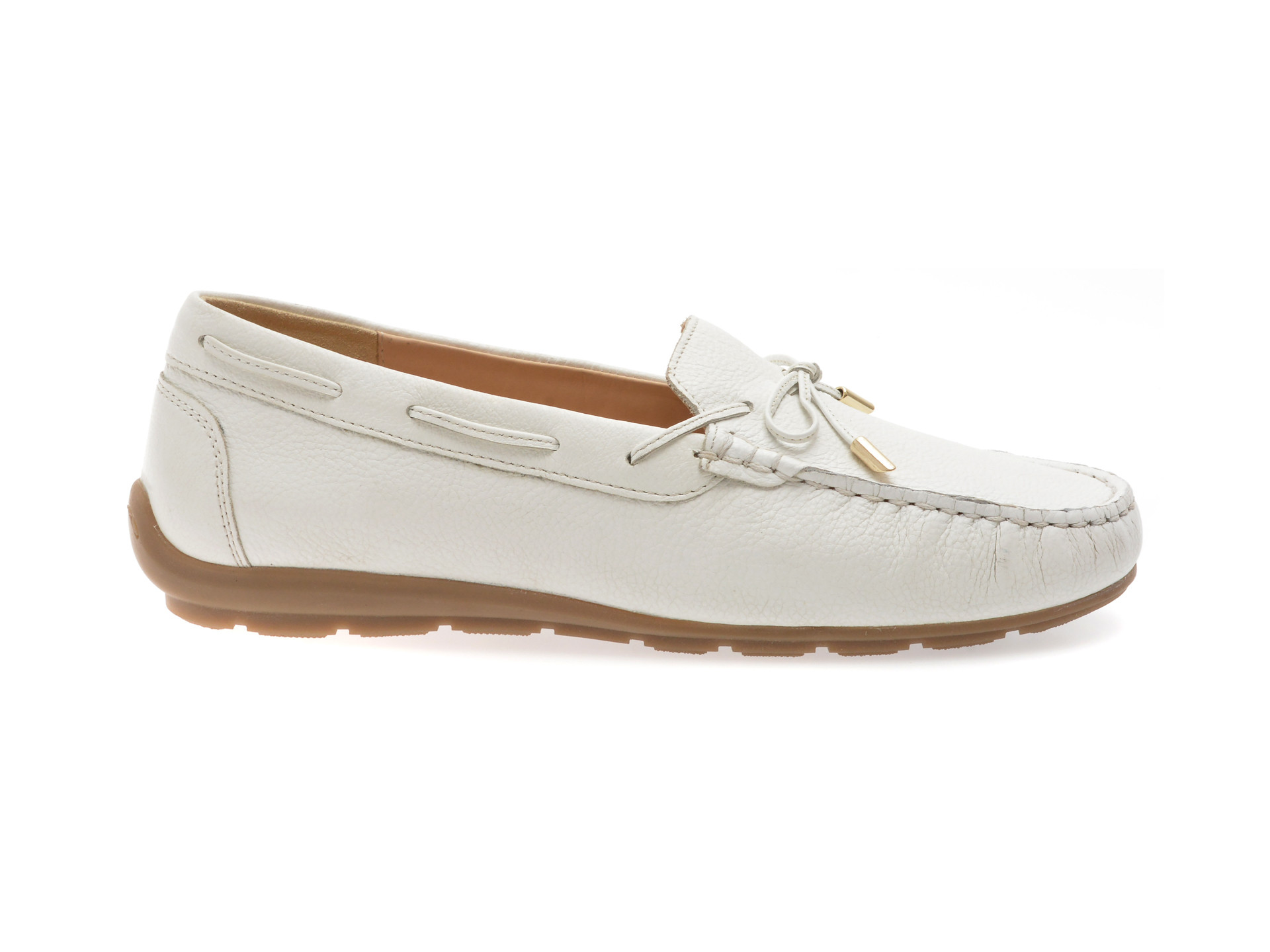 Mocasini ARA albi, 19212, din piele naturala