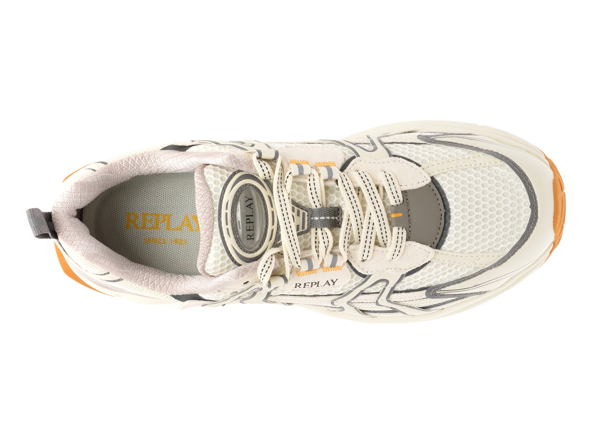 Pantofi sport REPLAY albi, MSD502T, din material textil