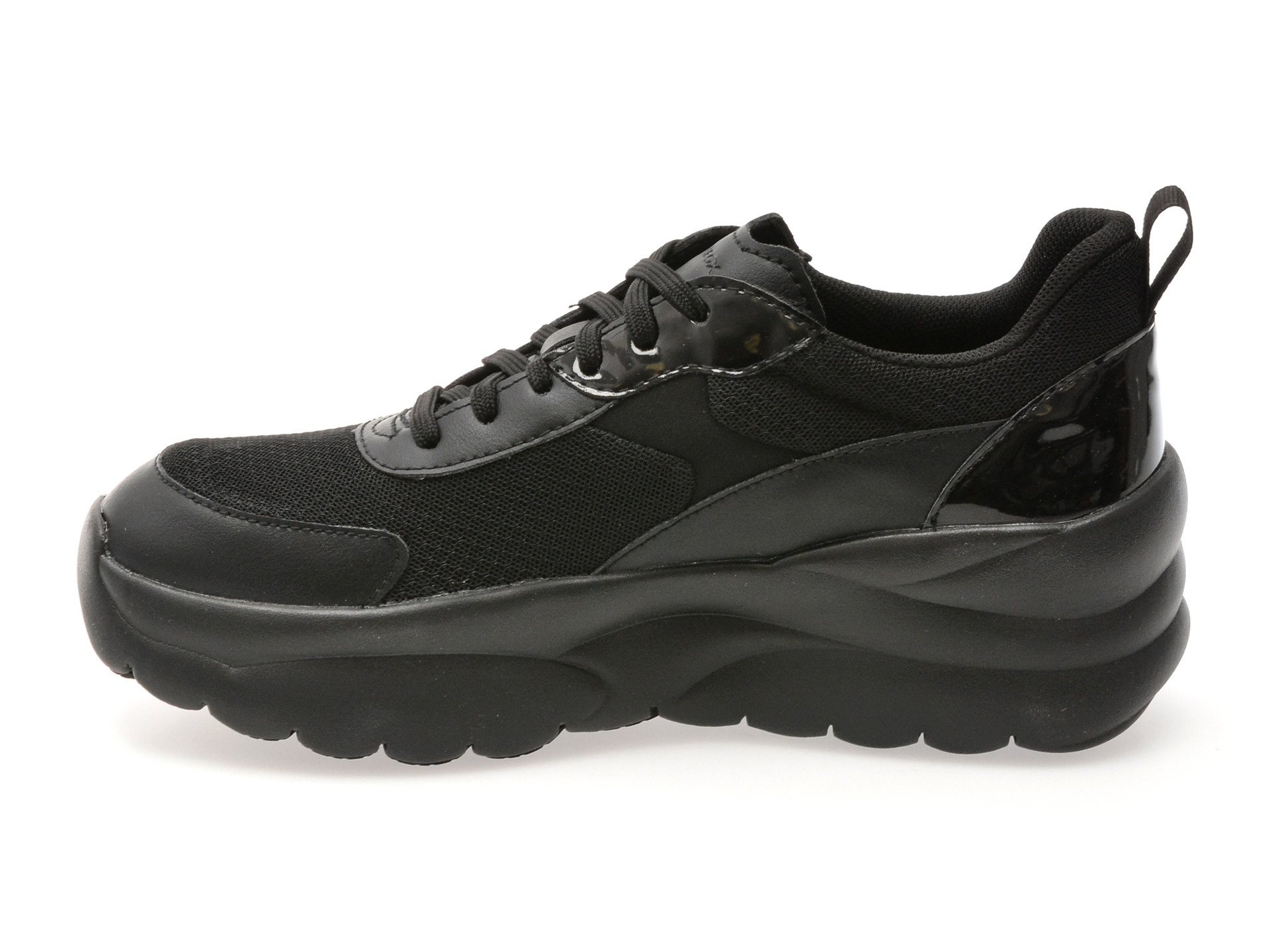 Pantofi sport GEOX negri, D551FD, din material textil