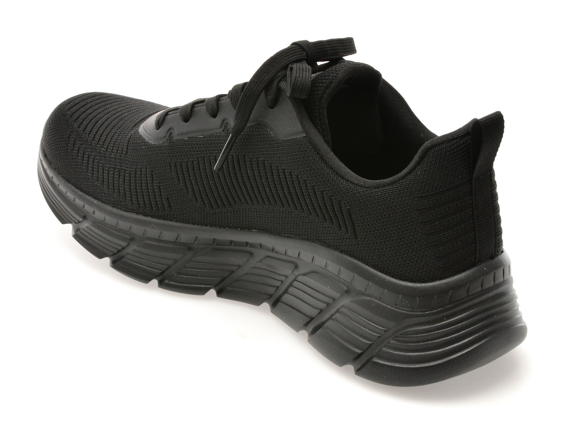 Pantofi sport SKECHERS negri, BOBS B FLEX HI, din material textil