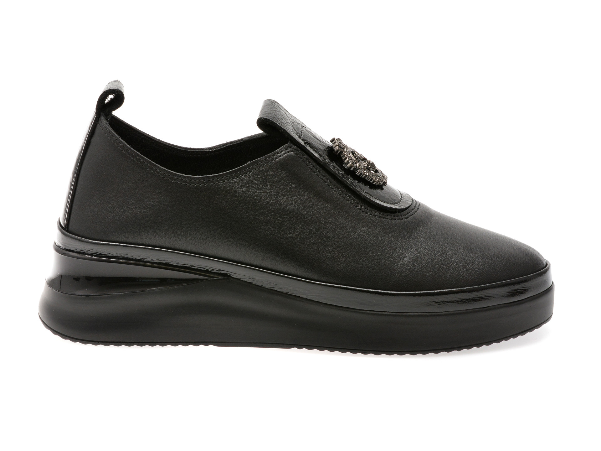 Pantofi IMAGE negri, 1066015, din piele naturala