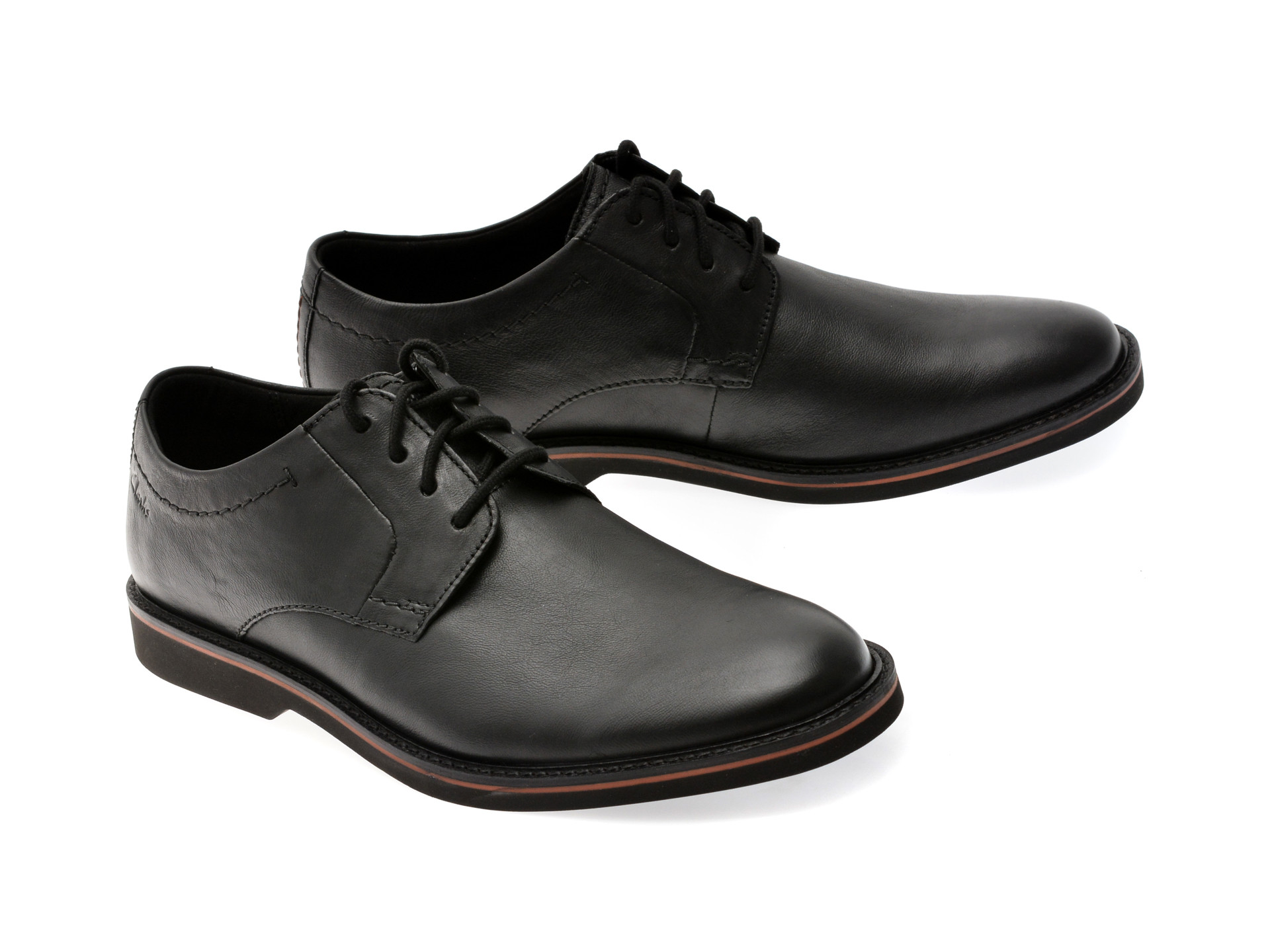 Pantofi eleganti CLARKS negri, ATTICUS LT LACE, din piele naturala