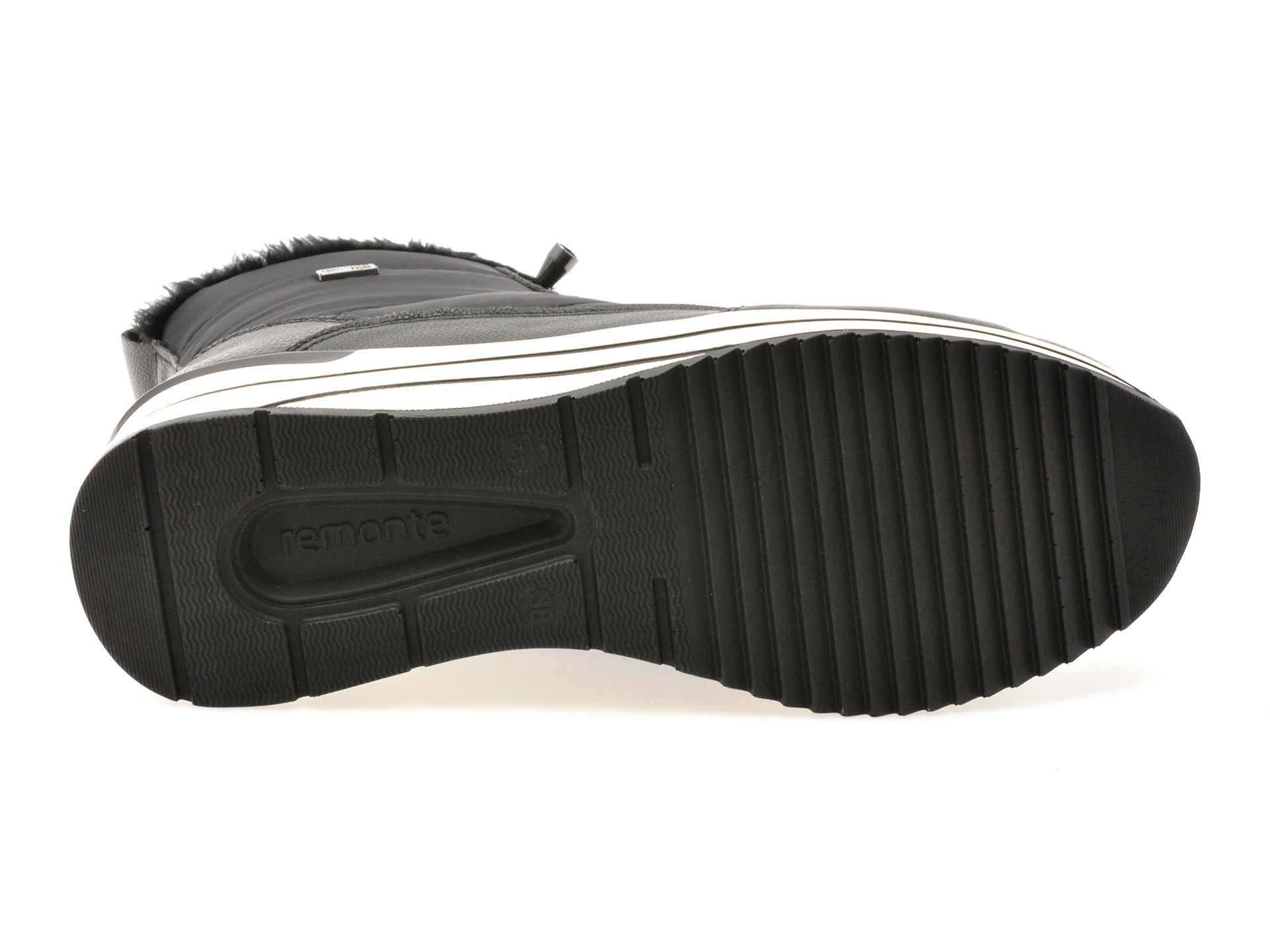 Ghete REMONTE negre, D0T80, din material textil