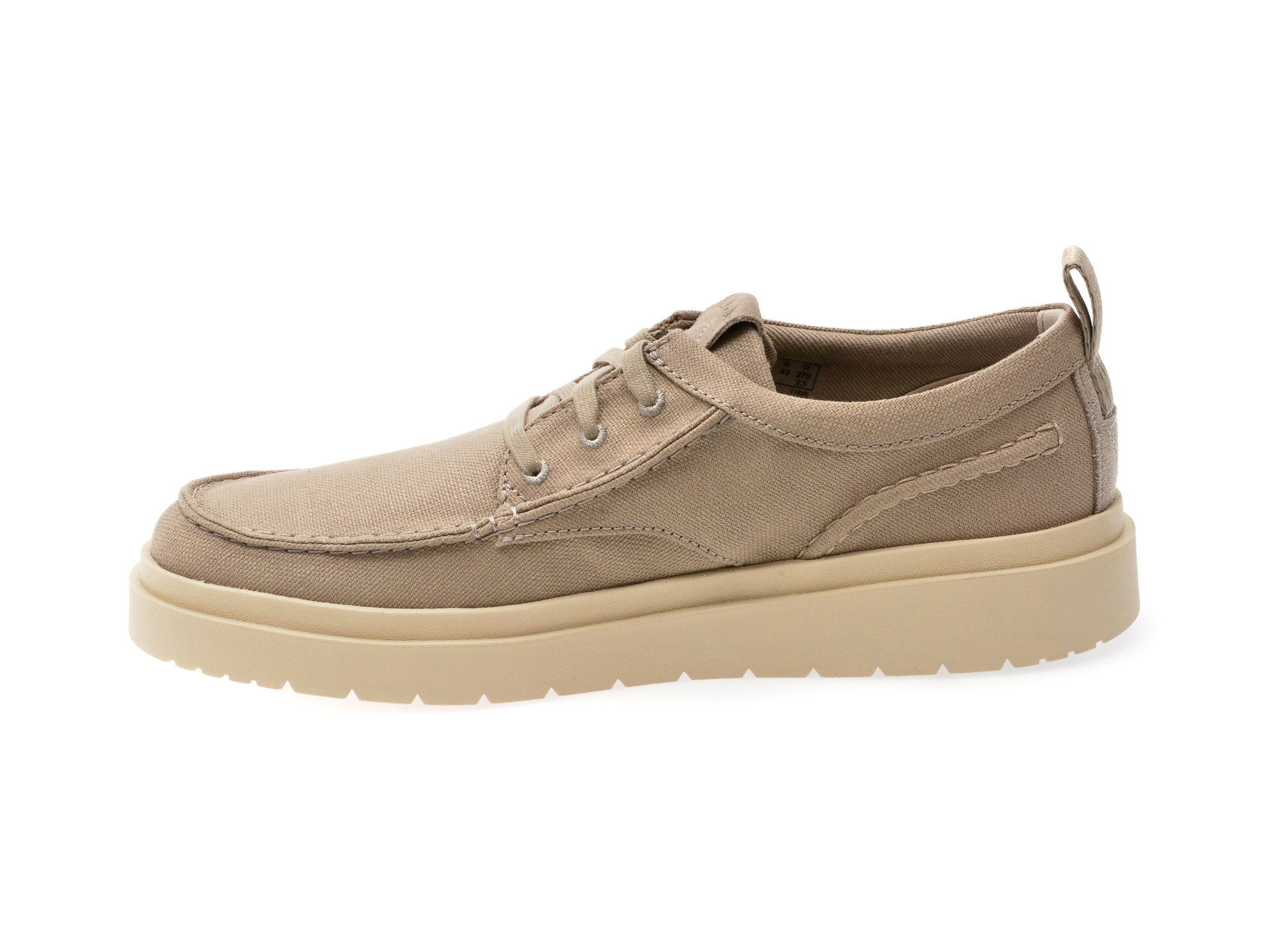 Mocasini CLARKS gri, POLDEN MOC, din material textil