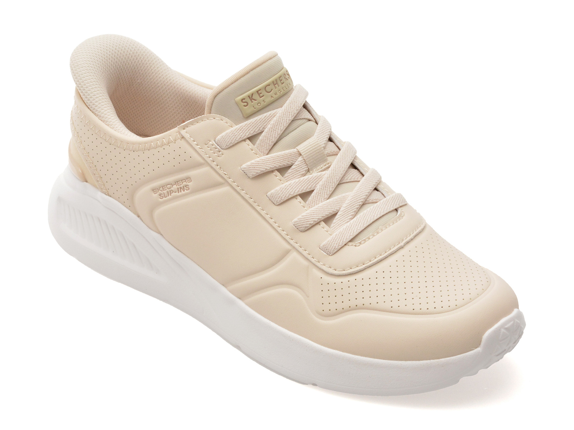 Pantofi sport SKECHERS bej, UNO LITE, din piele ecologica