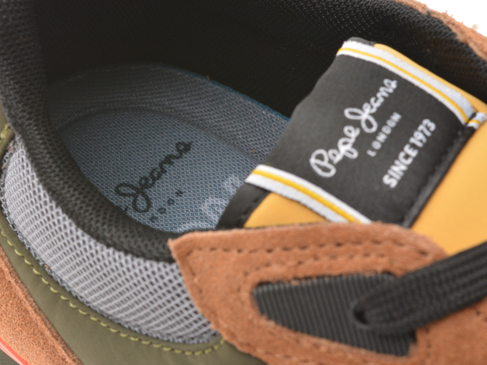 Pantofi sport PEPE JEANS kaki, MS40012, din material textil