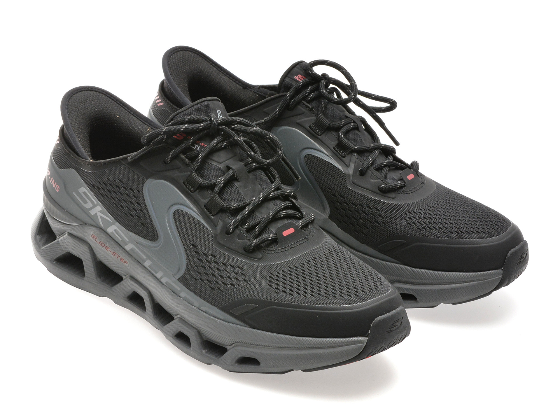 Pantofi sport SKECHERS negri, GLIDE-STEP ALTUS, din material textil