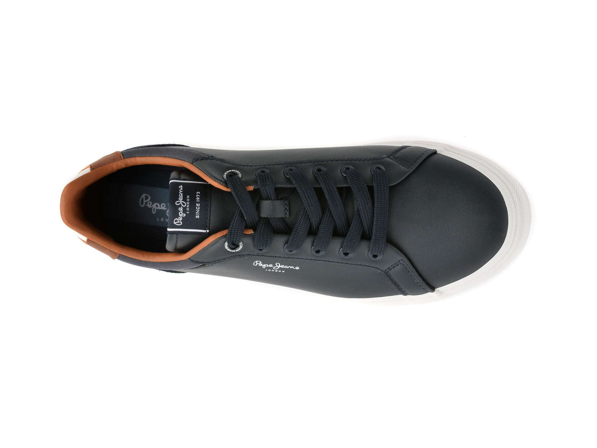 Pantofi sport PEPE JEANS bleumarin, KENTON COURT , din piele ecologica