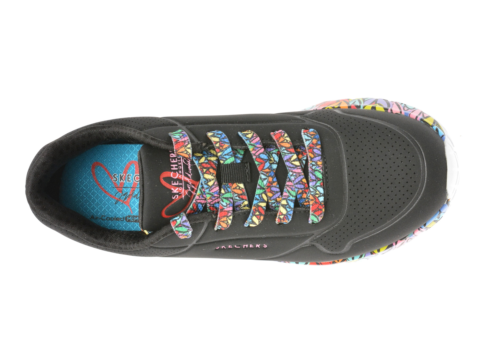 Pantofi sport SKECHERS negri, UNO LITE, din piele ecologica