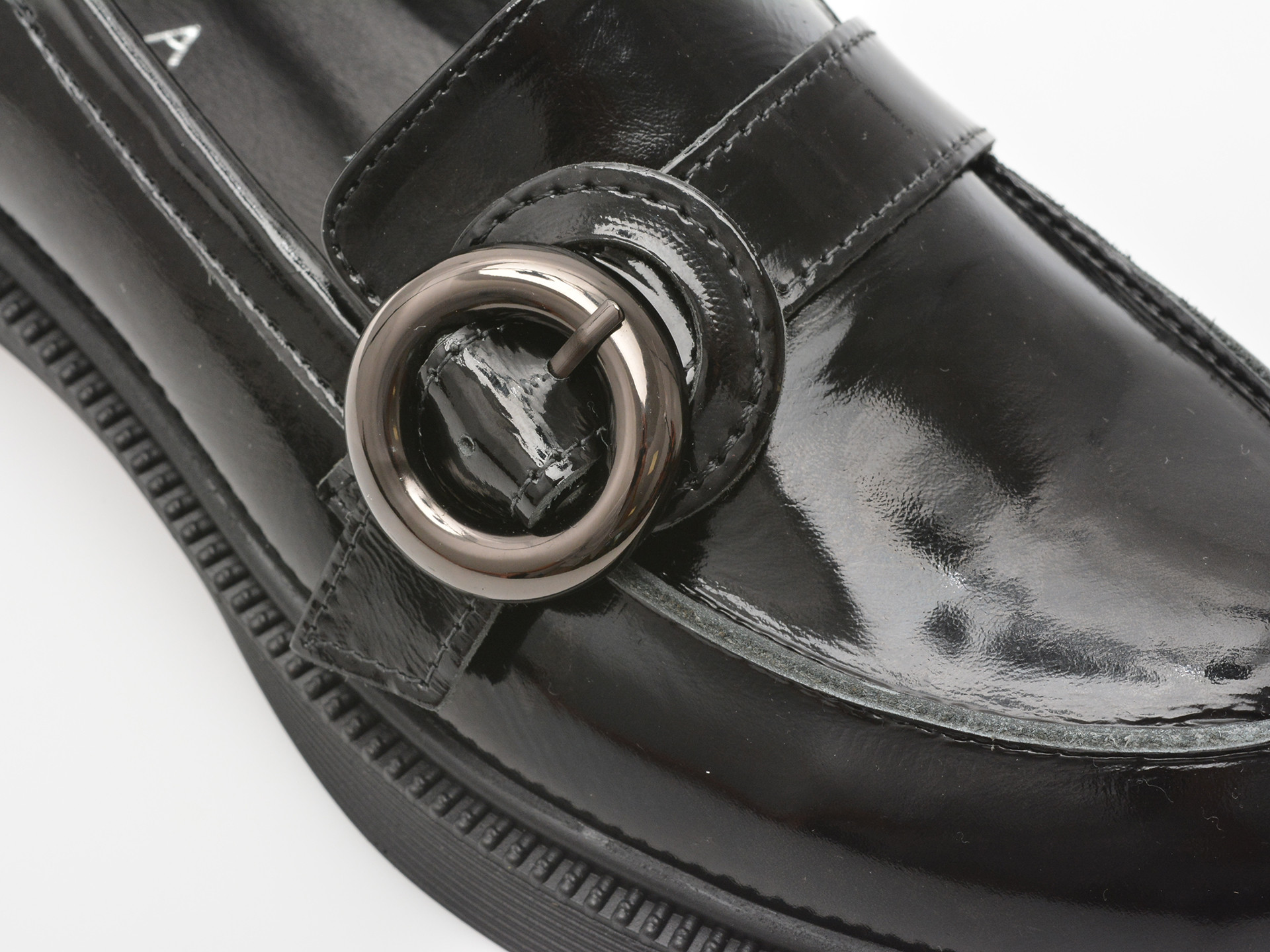 Mocasini EPICA negri, 3811402, din piele naturala lacuita