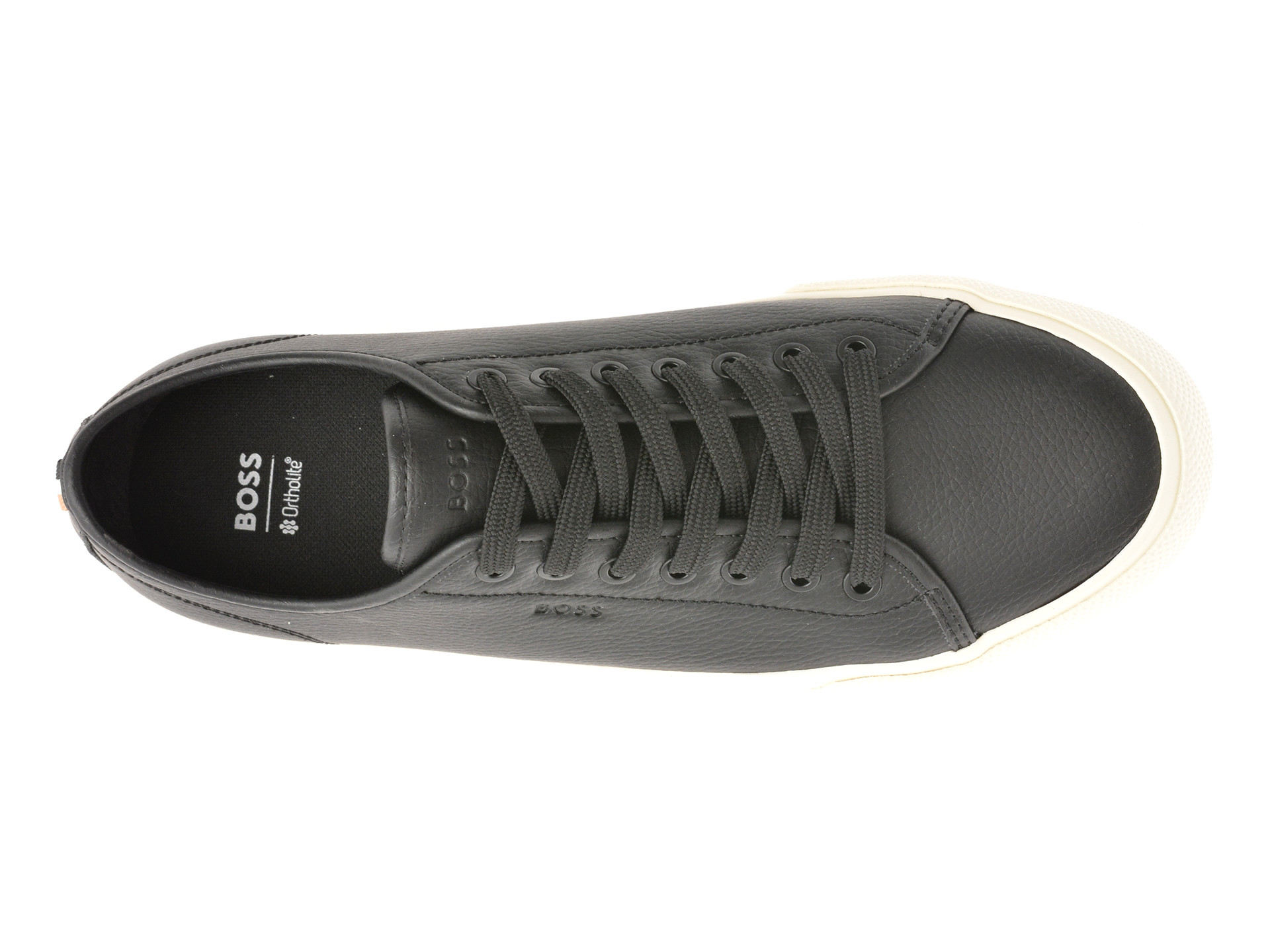 Pantofi sport BOSS negri, 7549, din piele ecologica