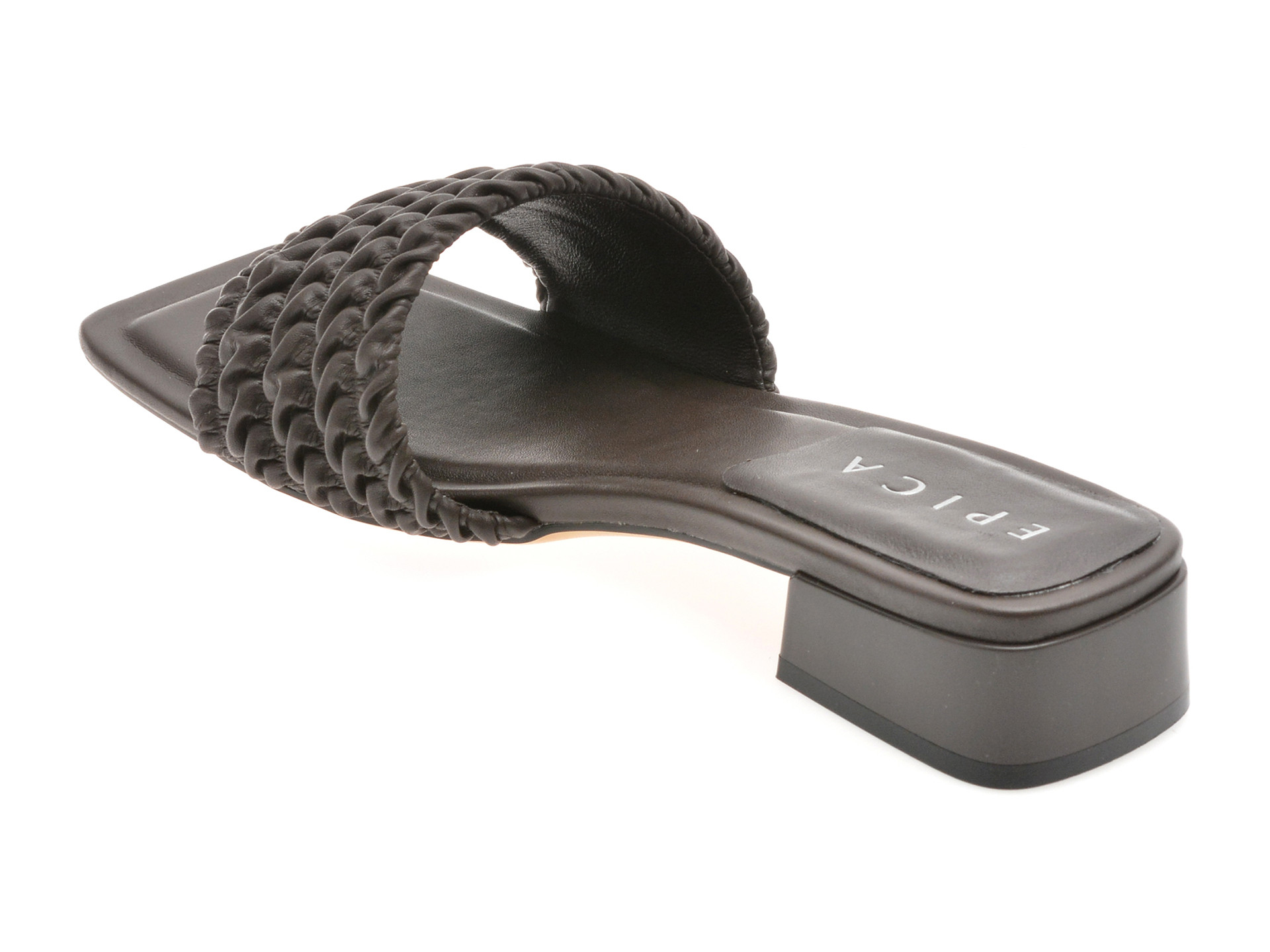 Papuci EPICA maro, 2750, din piele ecologica