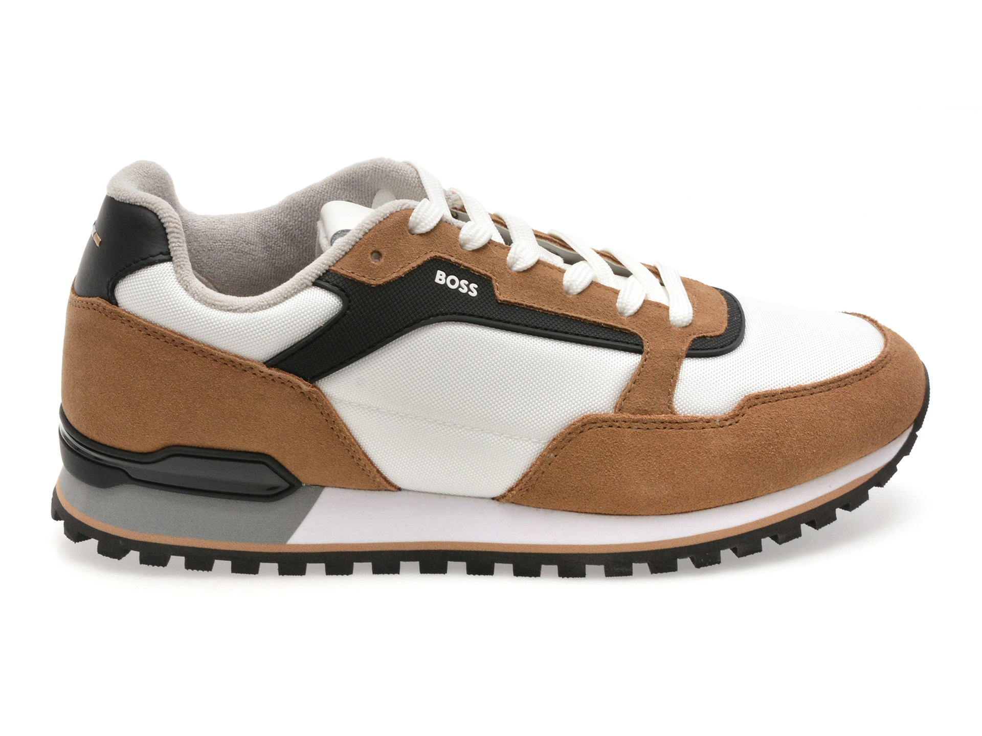 Pantofi sport BOSS albi, 3221, din piele ecologica