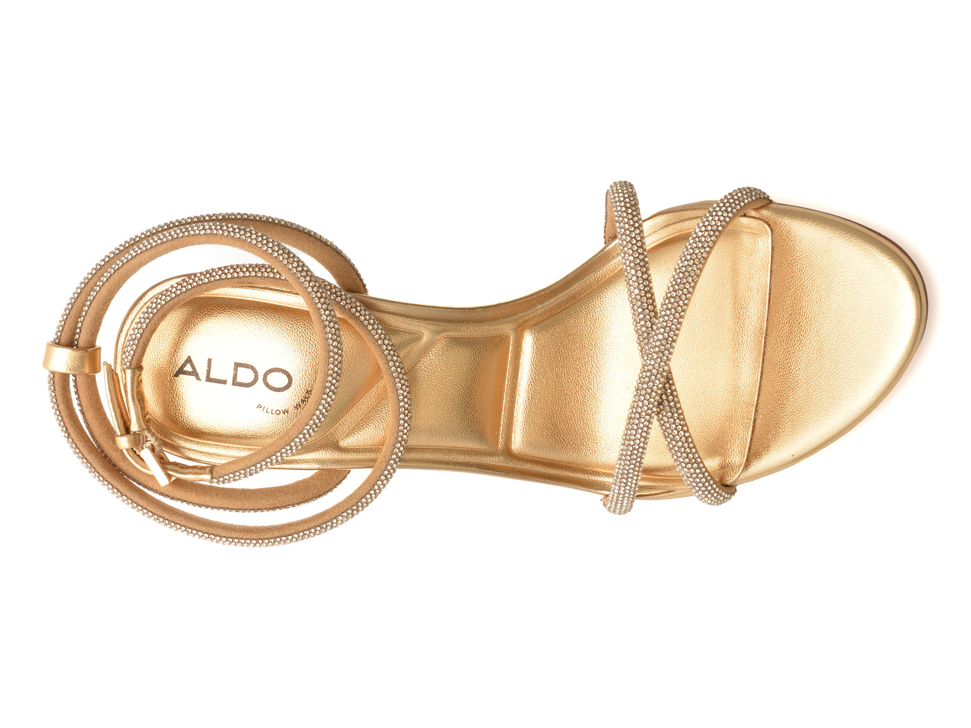 Sandale ALDO aurii, MANAELDEN 715, din material textil