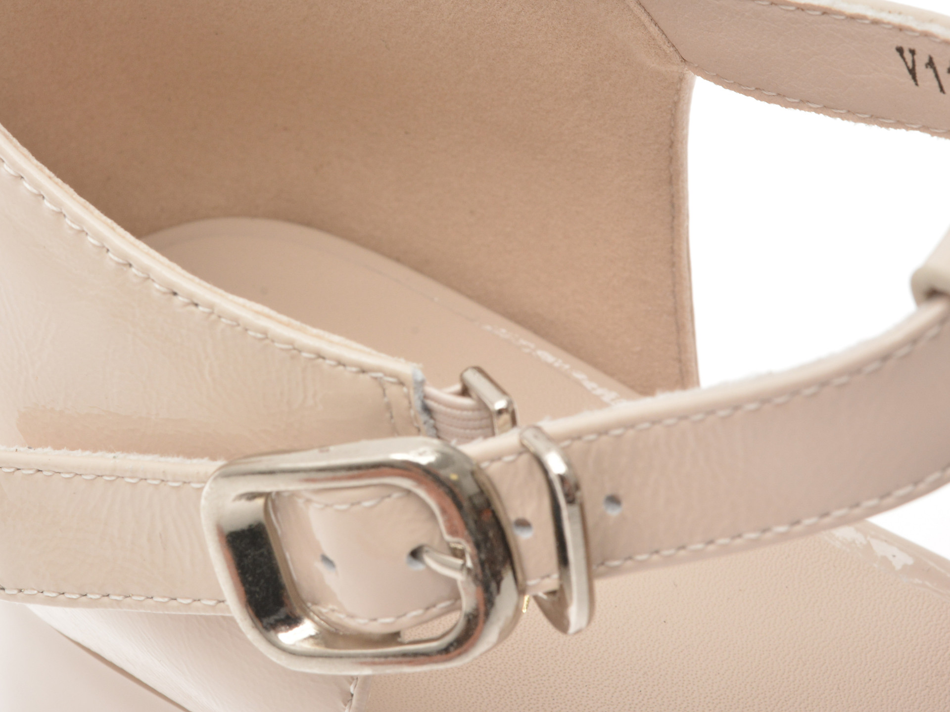 Sandale EPICA bej, 1131G11, din piele naturala lacuita