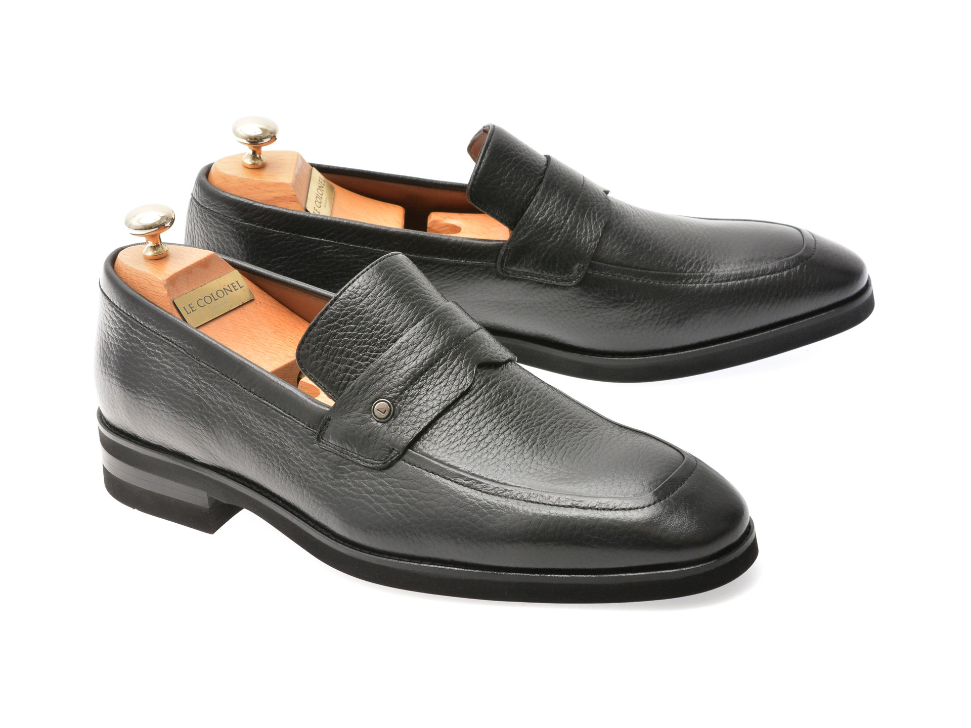 Mocasini eleganti LE COLONEL negri, 48797, din piele naturala