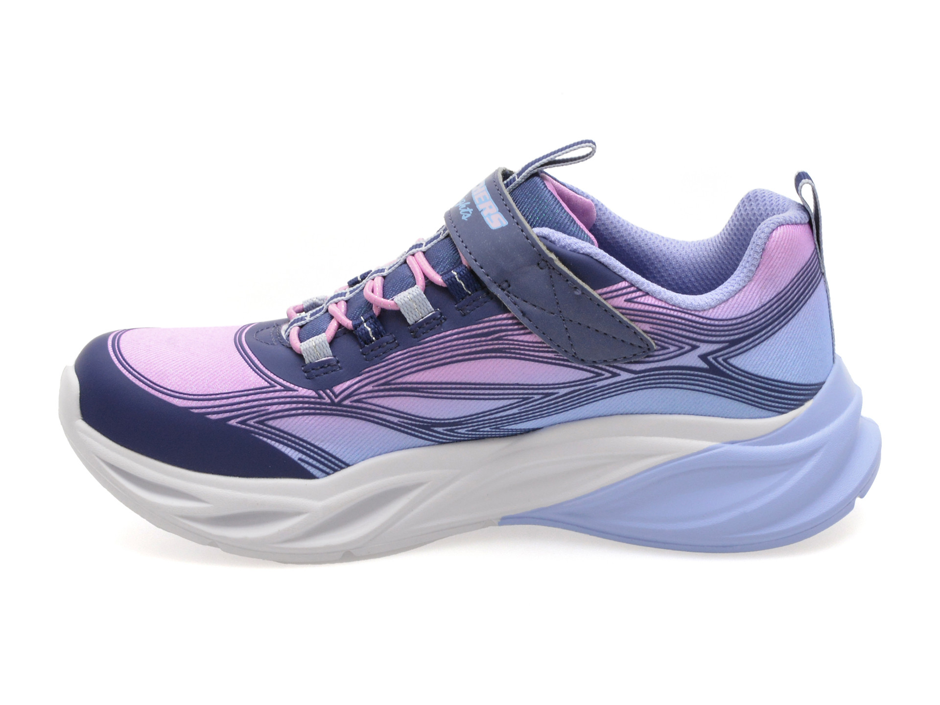 Pantofi sport SKECHERS bleumarin, COSMIC GLOW, din material textil