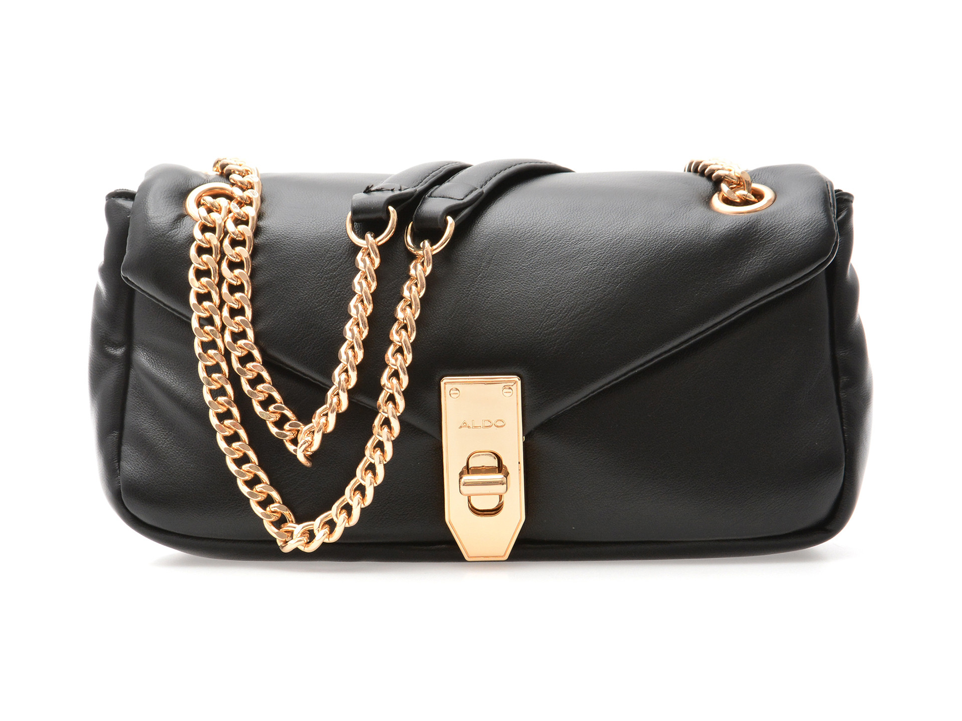 Geanta ALDO neagra, OLYVIA 007, din piele ecologica