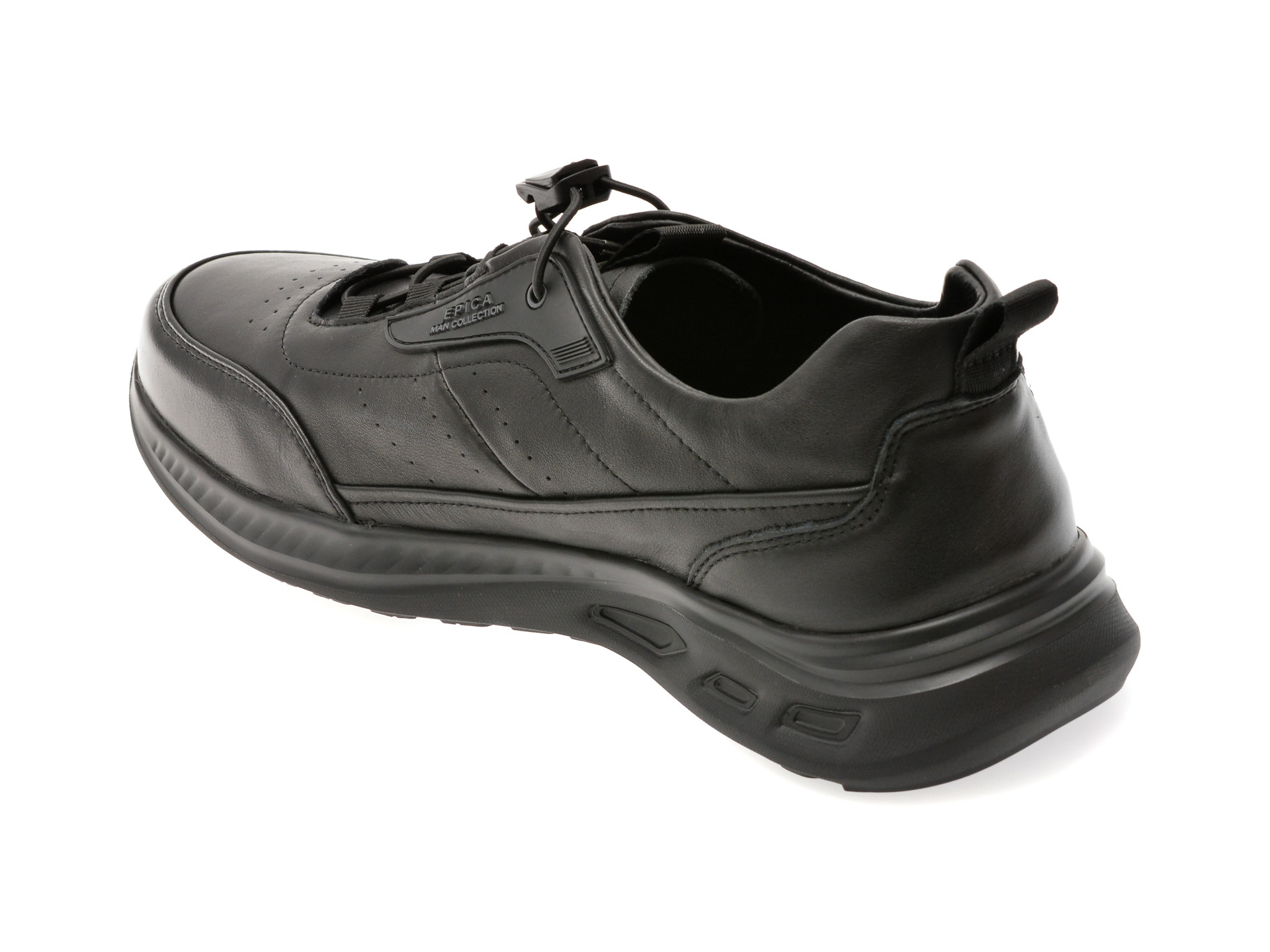 Pantofi sport EPICA negri, T9500, din piele naturala