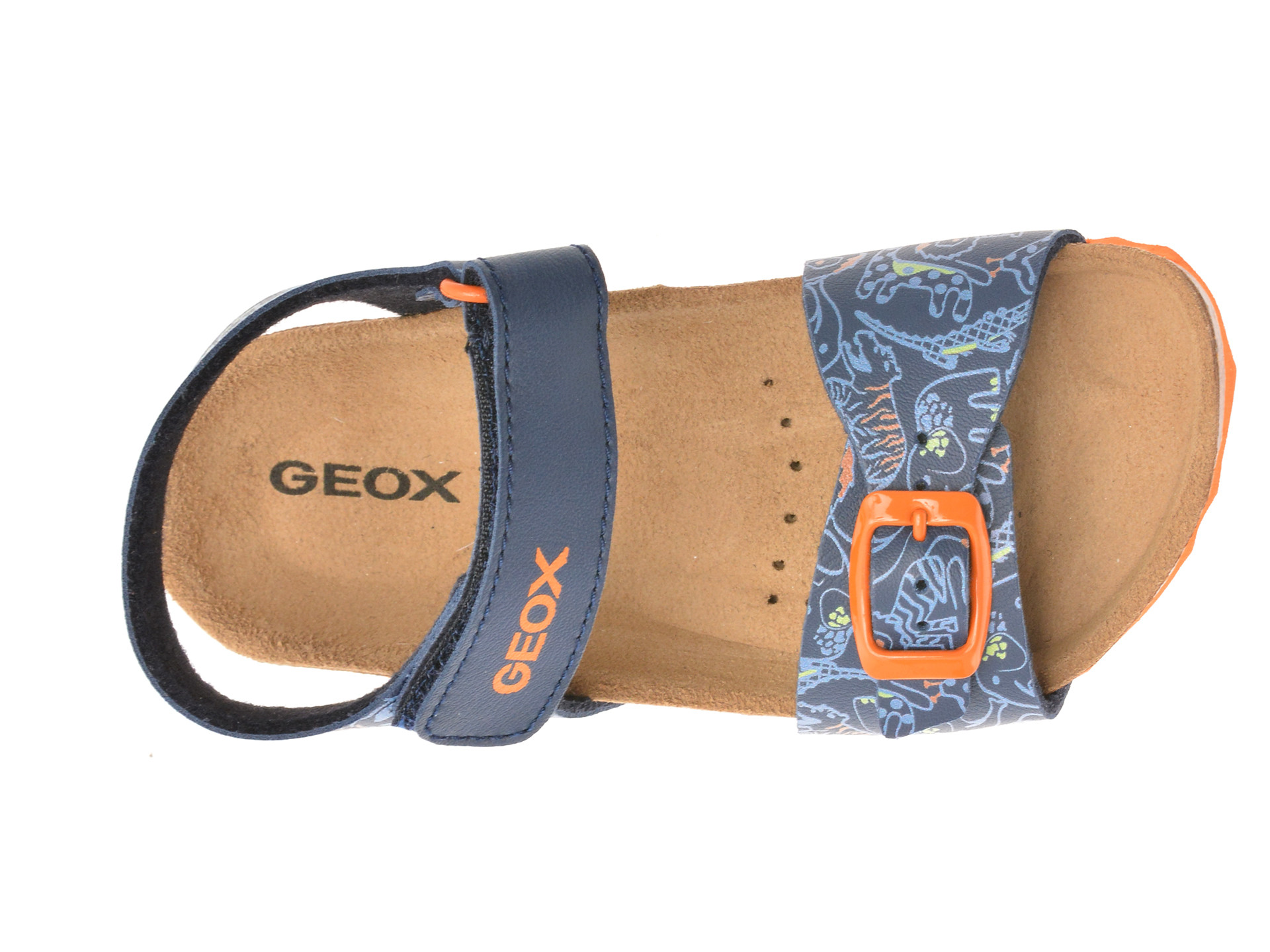 Sandale GEOX bleumarin, J028LB, din piele ecologica