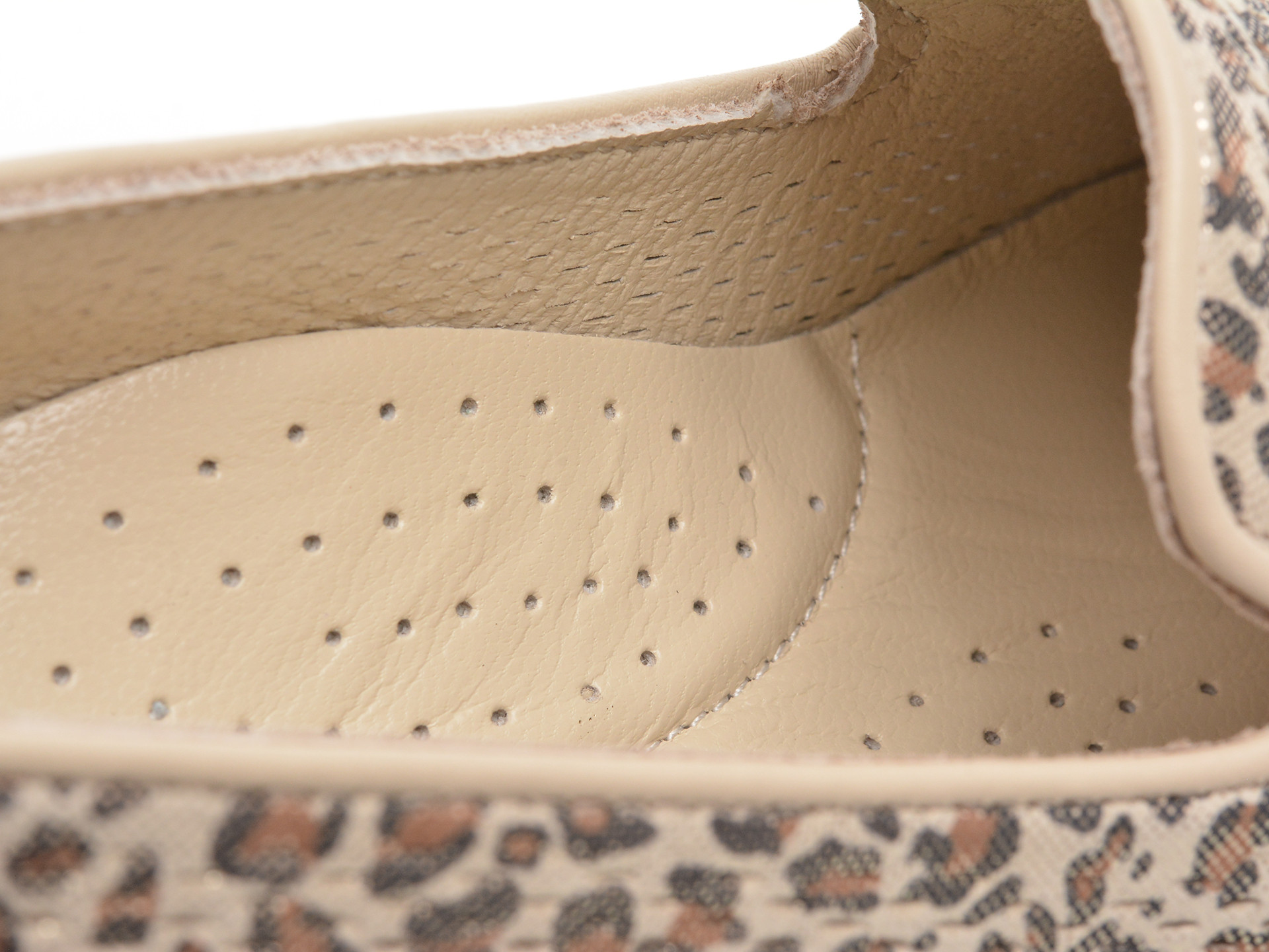 Mocasini IMAGE bej, 38161, din piele naturala