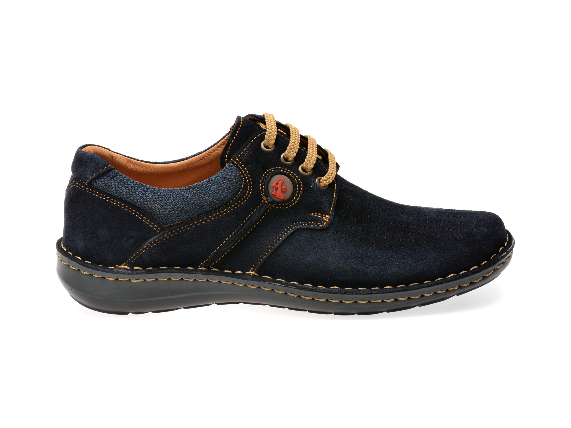 Pantofi OTTER bleumarin, 9560, din piele intoarsa