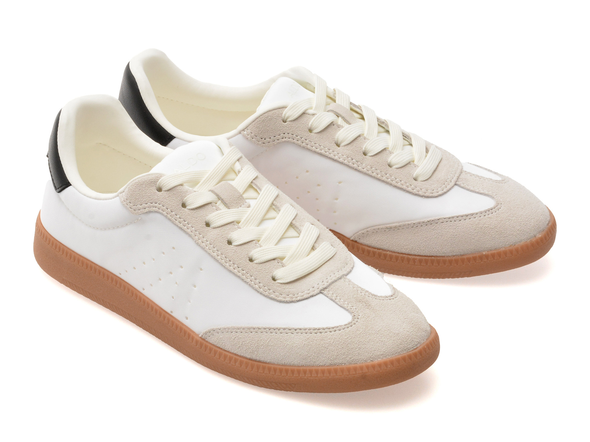 Pantofi sport ALDO alb-negru, CLUBSTYLE 122, din material textil