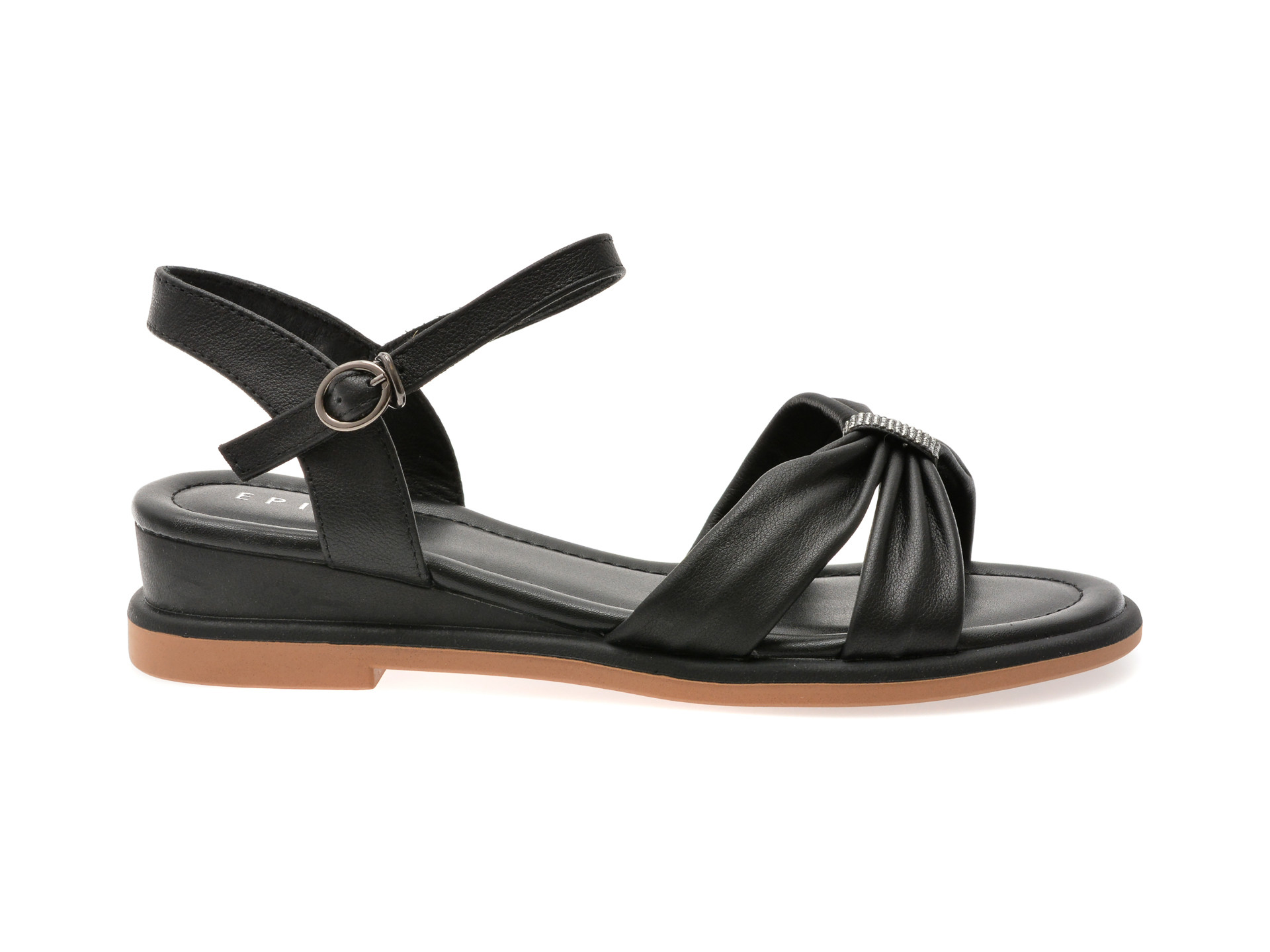 Sandale EPICA negre, 1367H11, din piele naturala