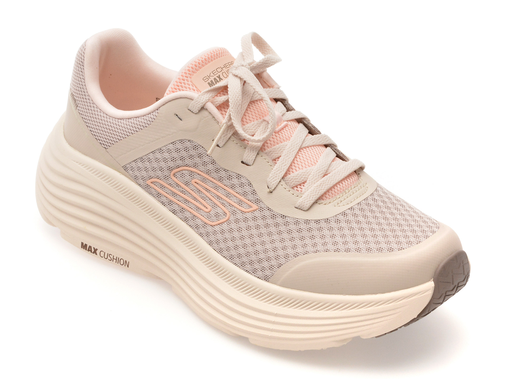 Pantofi sport SKECHERS nude, MAX CUSHIONING ENDEAVOUR, din material textil