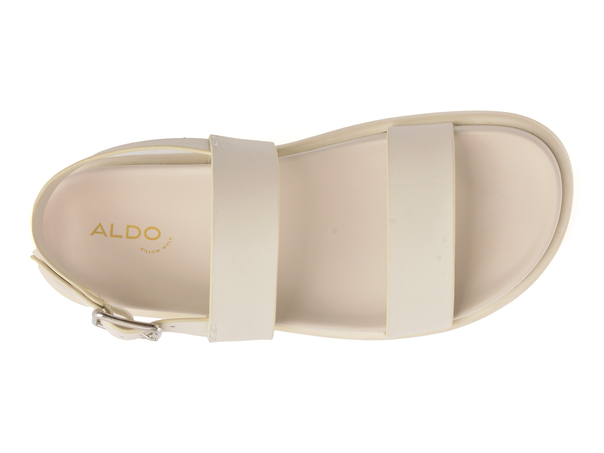 Sandale ALDO albe, LAROISEAN 121, din piele naturala