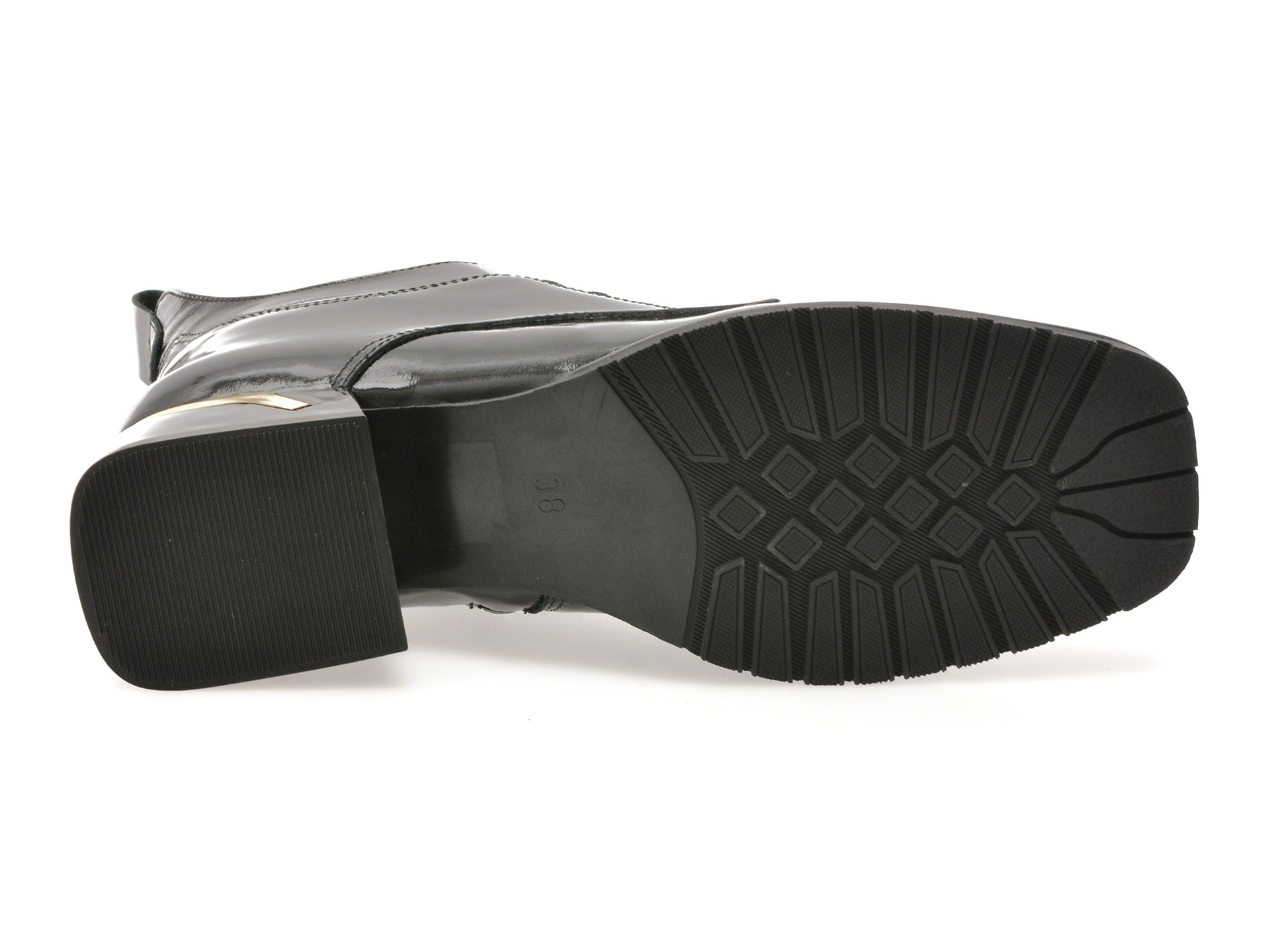 Ghete EPICA negre, 5312091, din piele naturala lacuita