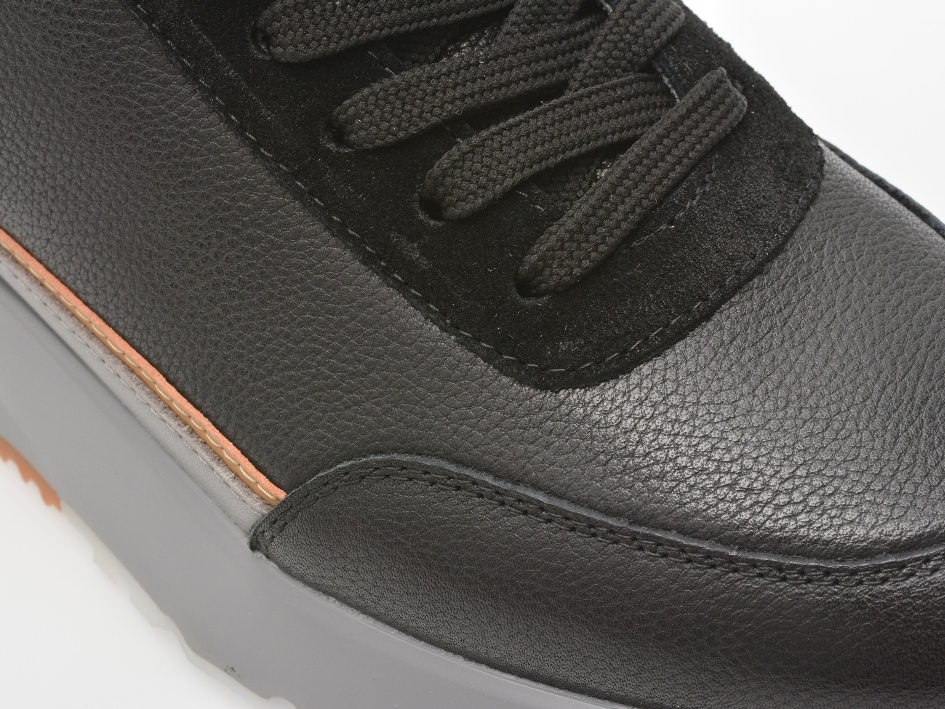 Pantofi sport EPICA negri, LN14, din piele naturala