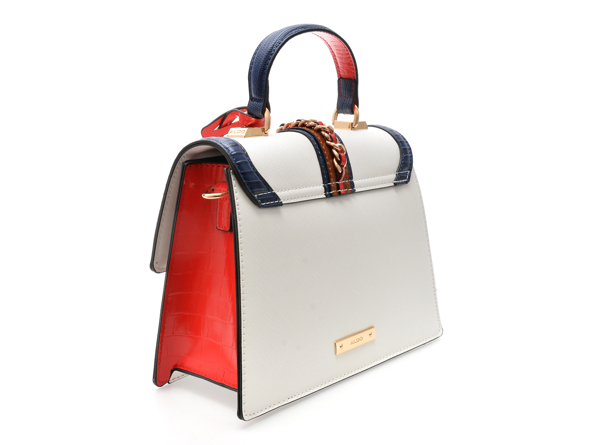 Geanta ALDO alba, MARTISSA 459, din piele ecologica