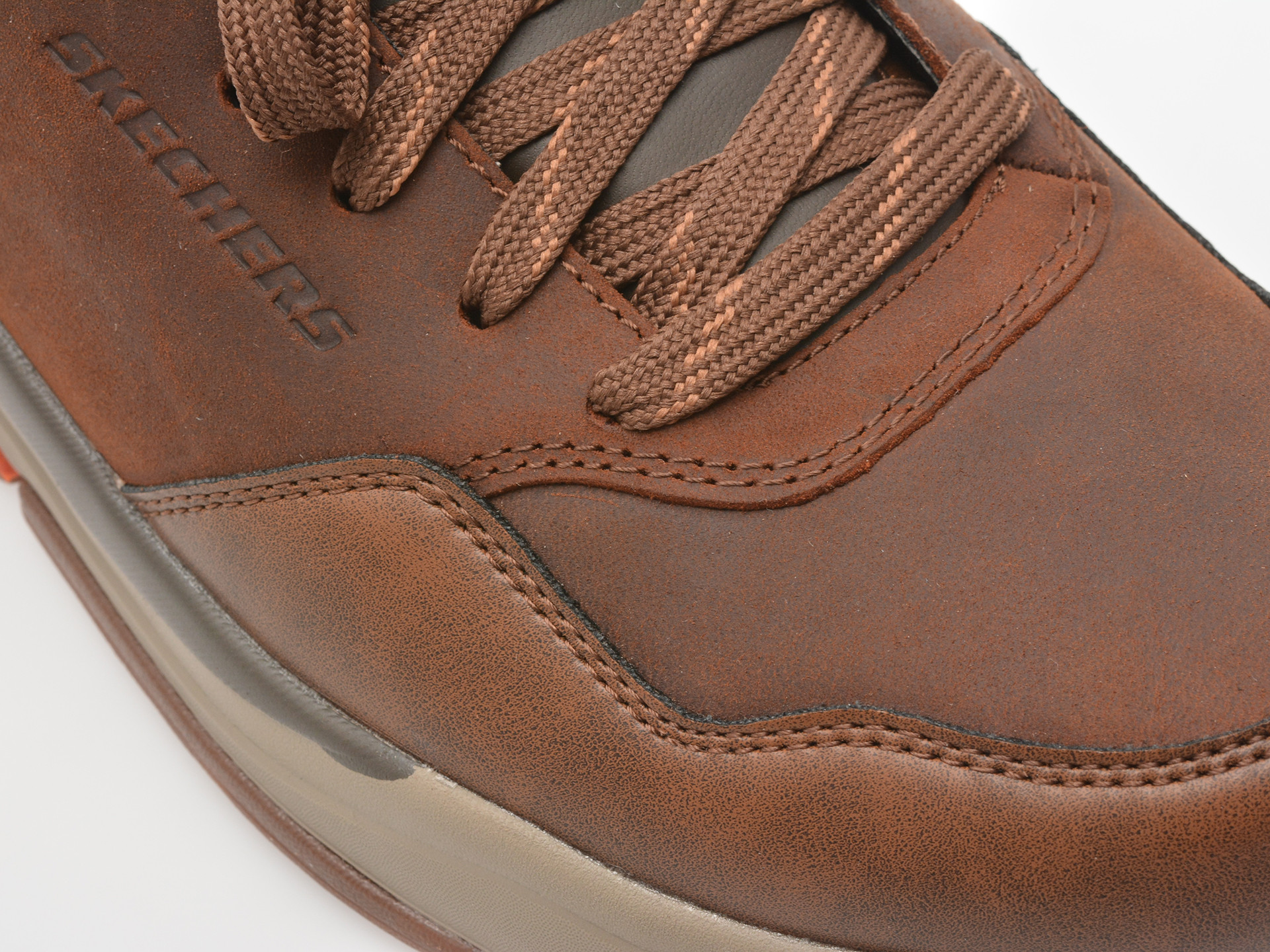 Pantofi sport SKECHERS maro, BENAGO, din piele naturala