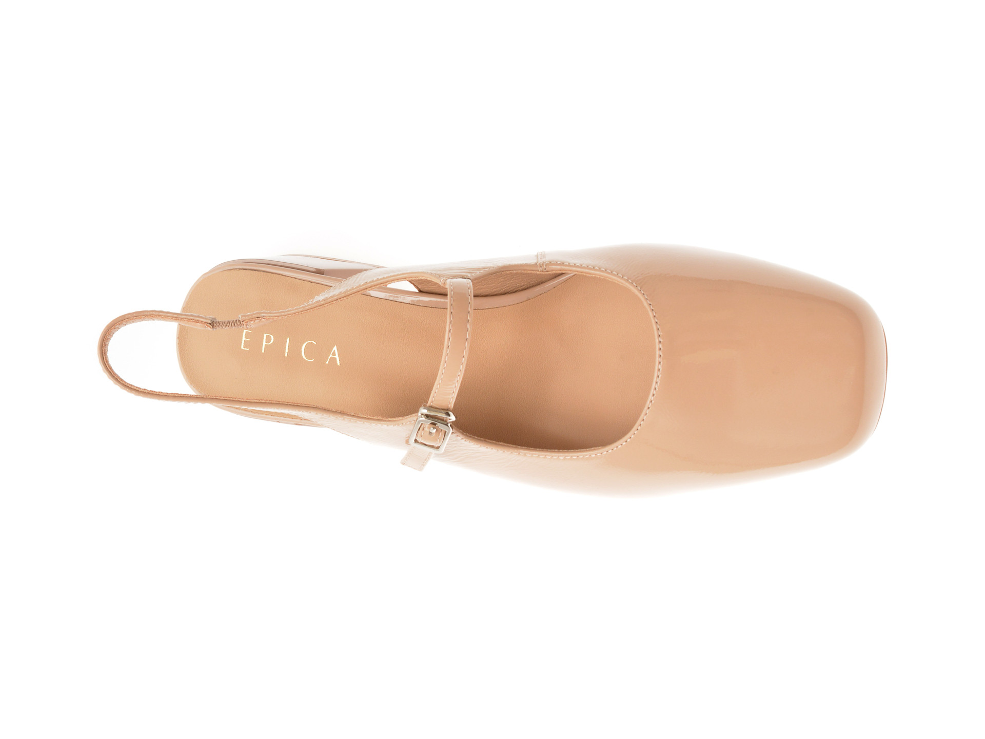 Pantofi EPICA nude, 1228H28, din piele naturala lacuita