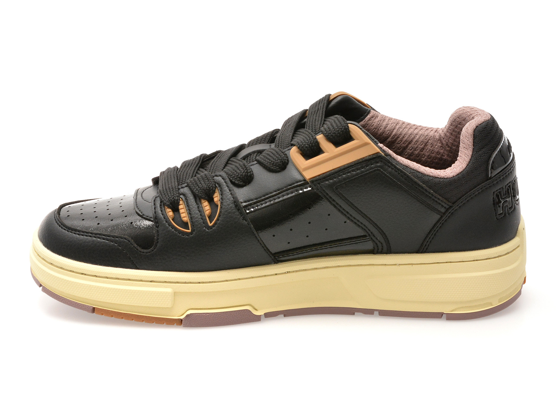 Pantofi sport HUGO negri, 8548, din piele ecologica