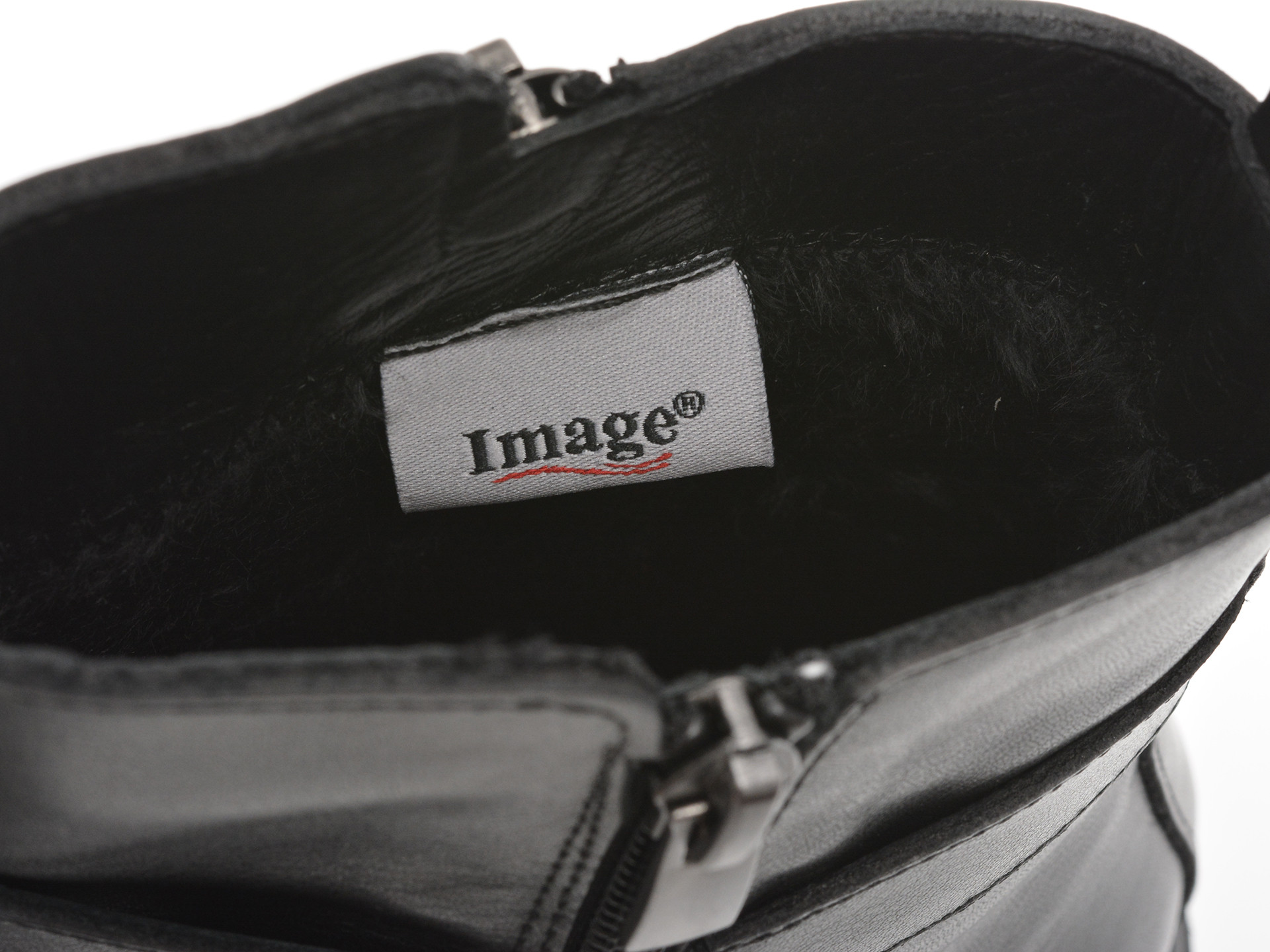 Ghete IMAGE negre, 1504181, din piele naturala