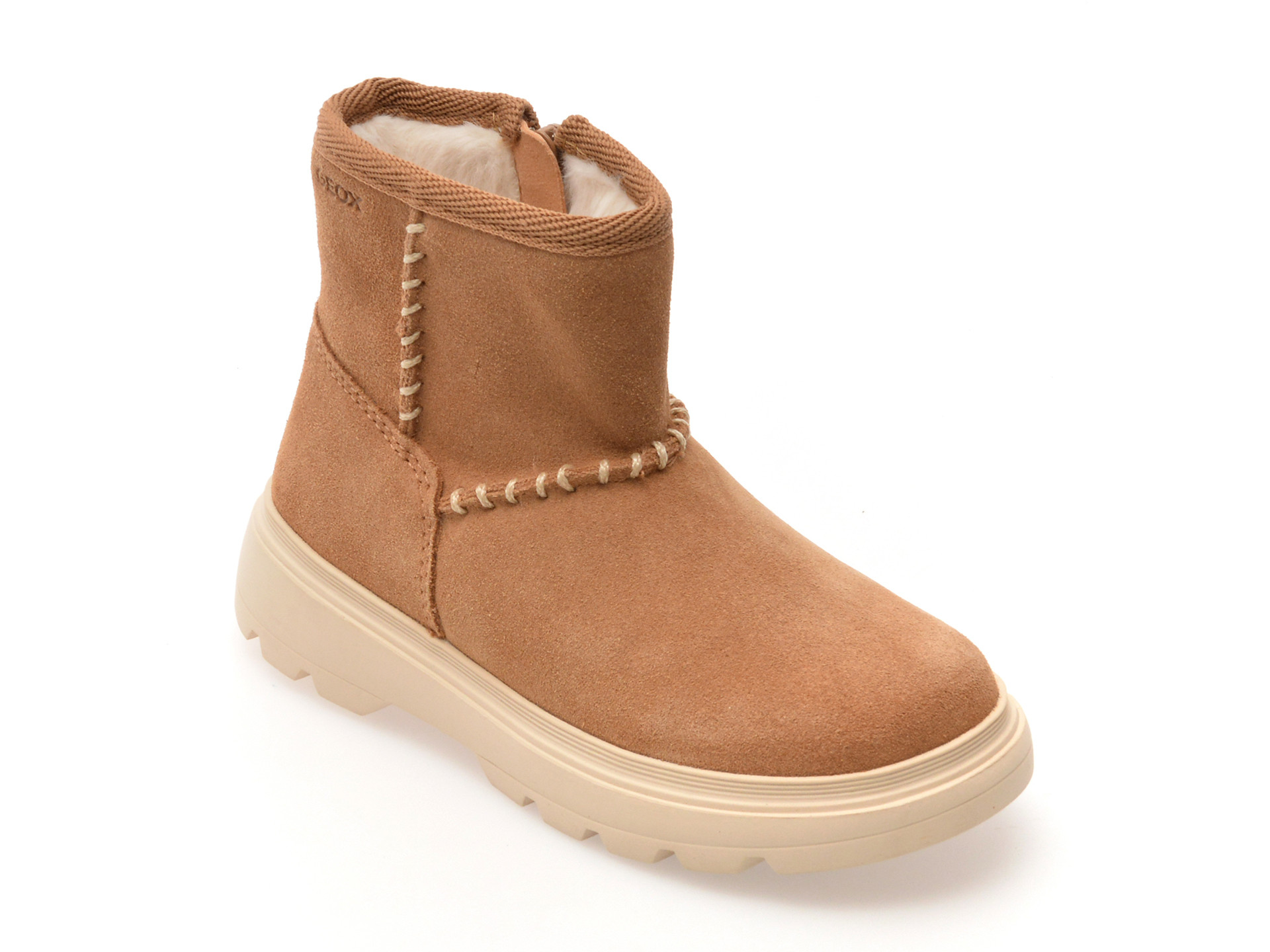 Ghete GEOX maro, B565YA, din piele intoarsa